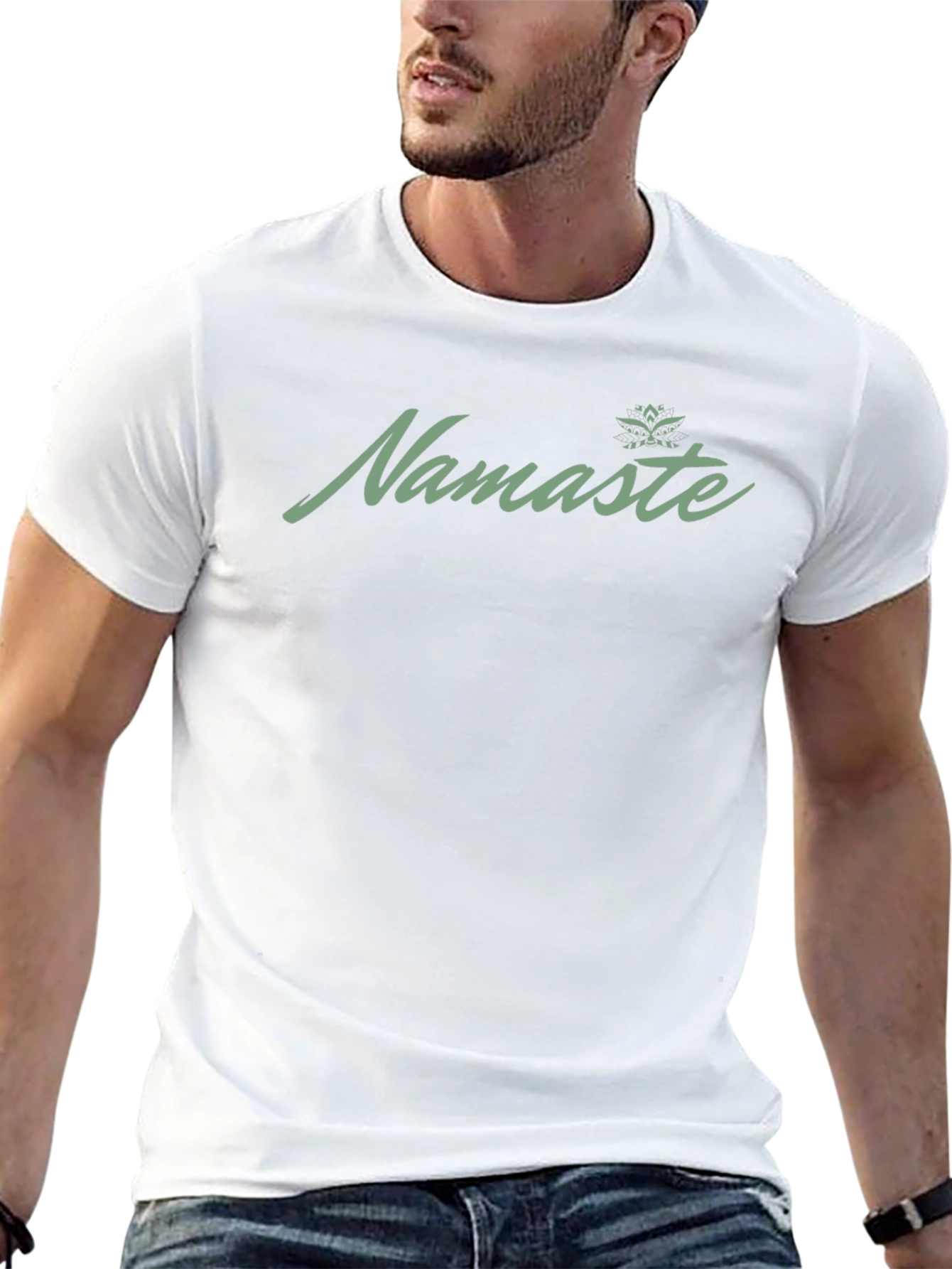 Namaste Graphic Print Black T-Shirt
