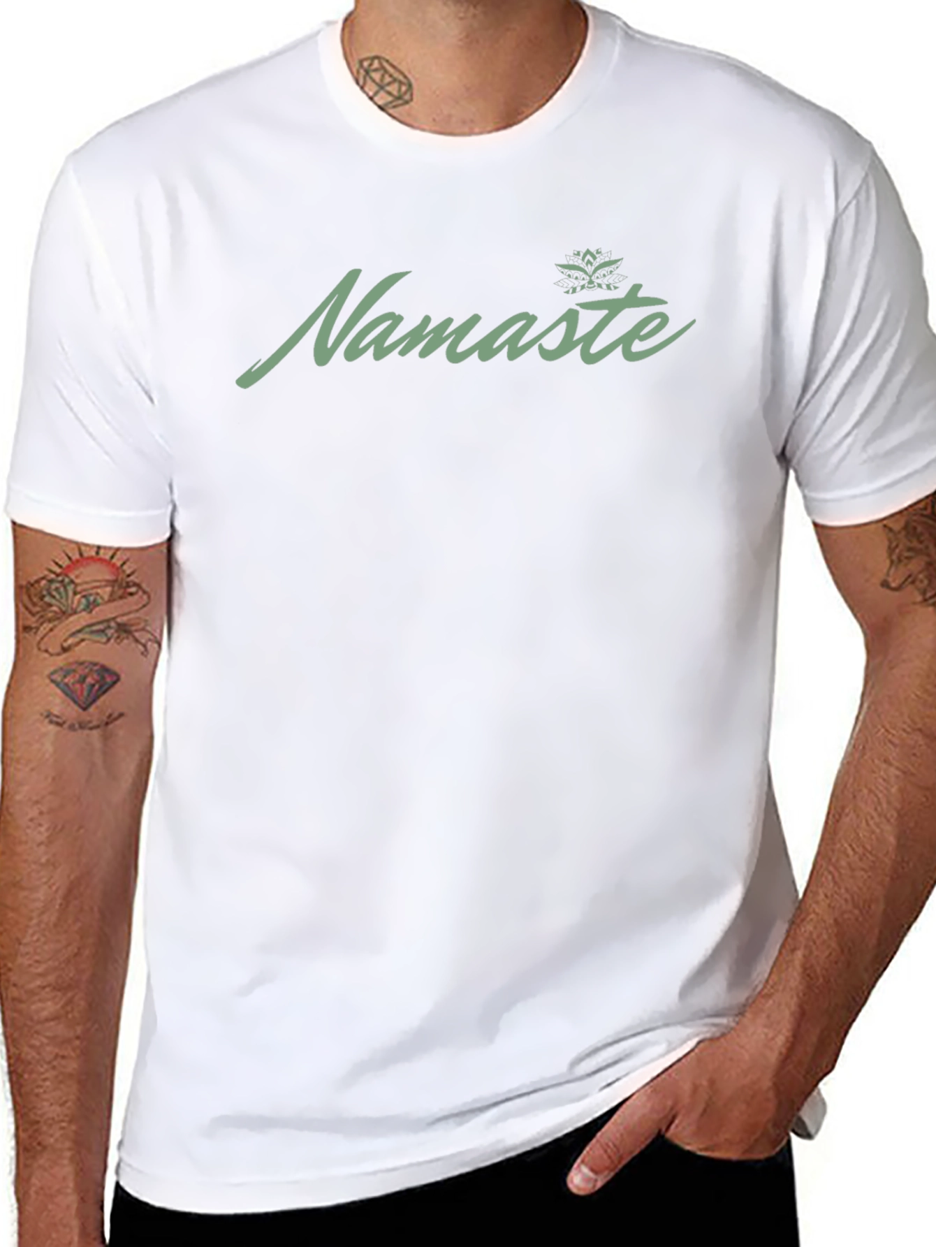 Namaste Graphic Print Black T-Shirt