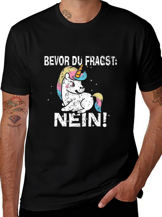 Funny Unicorn T-Shirt - Before You Ask: No!
