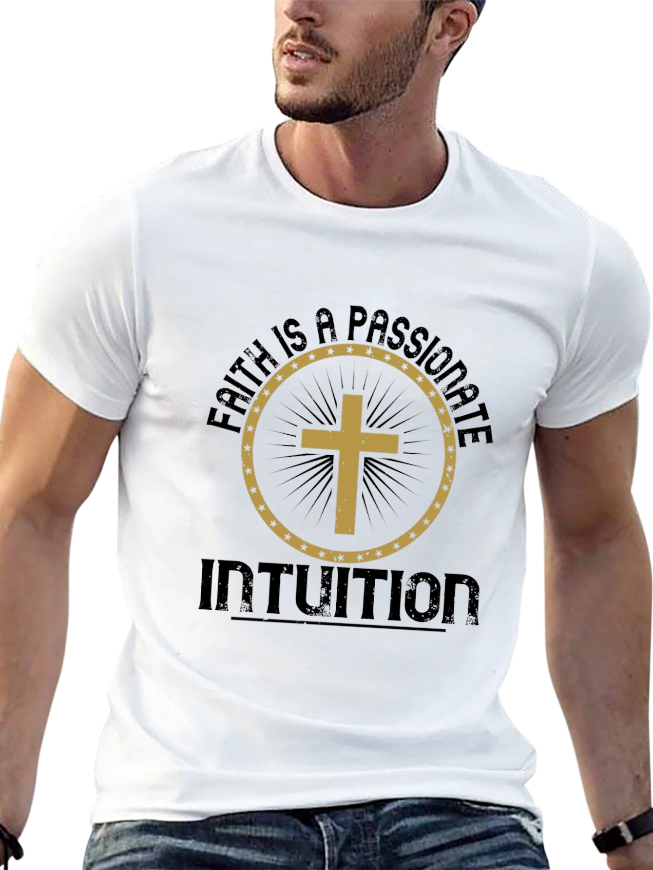 Faith Intuition Graphic Tee - Black Christian T-Shirt