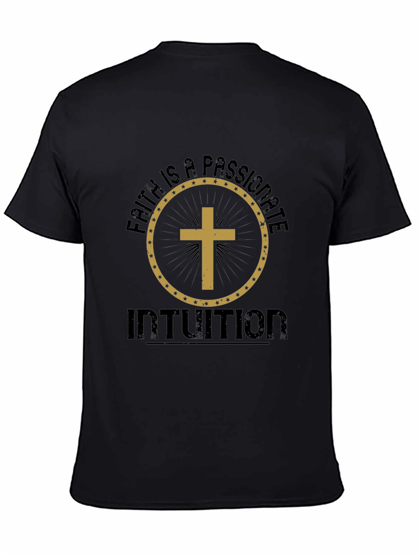 Faith Intuition Graphic Tee - Black Christian T-Shirt
