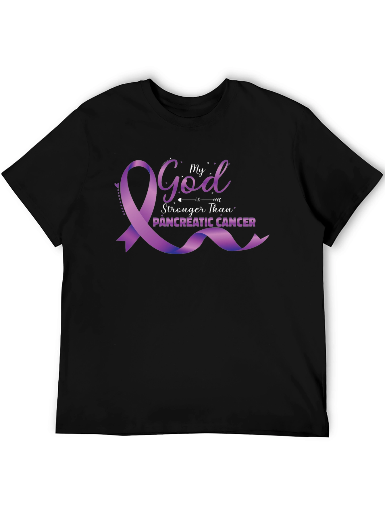 My God Stronger Pancreatic Cancer T-Shirt