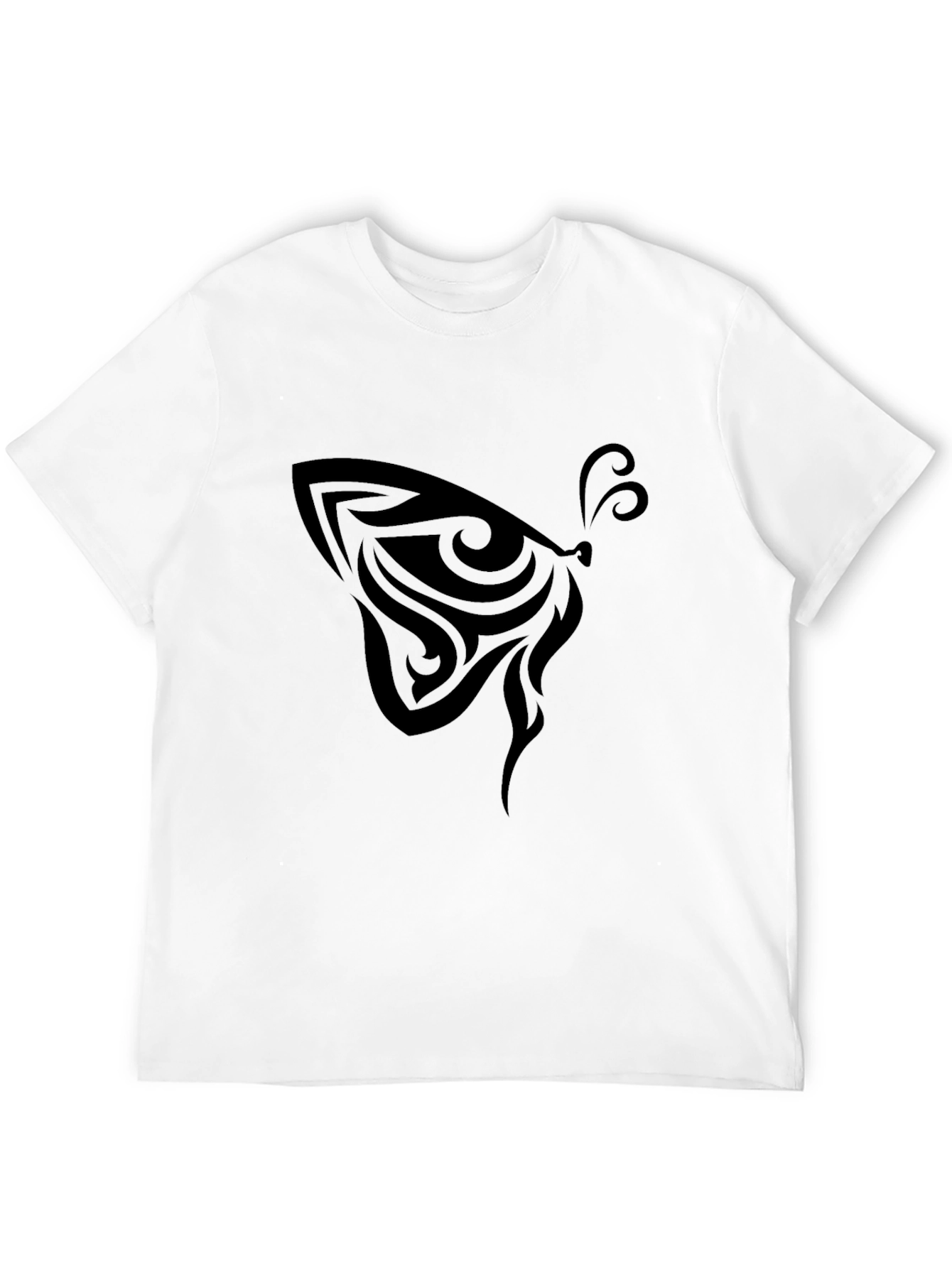 Tribal Butterfly Graphic Tee - Mens Black T-Shirt