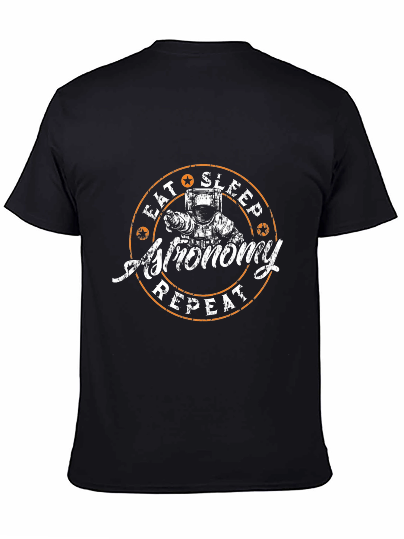 Eat Sleep Astronomy Repeat Black T-Shirt