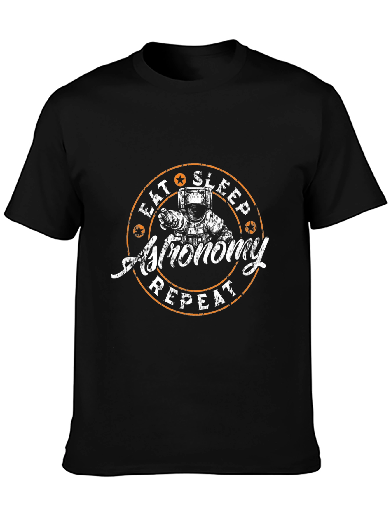 Eat Sleep Astronomy Repeat Black T-Shirt