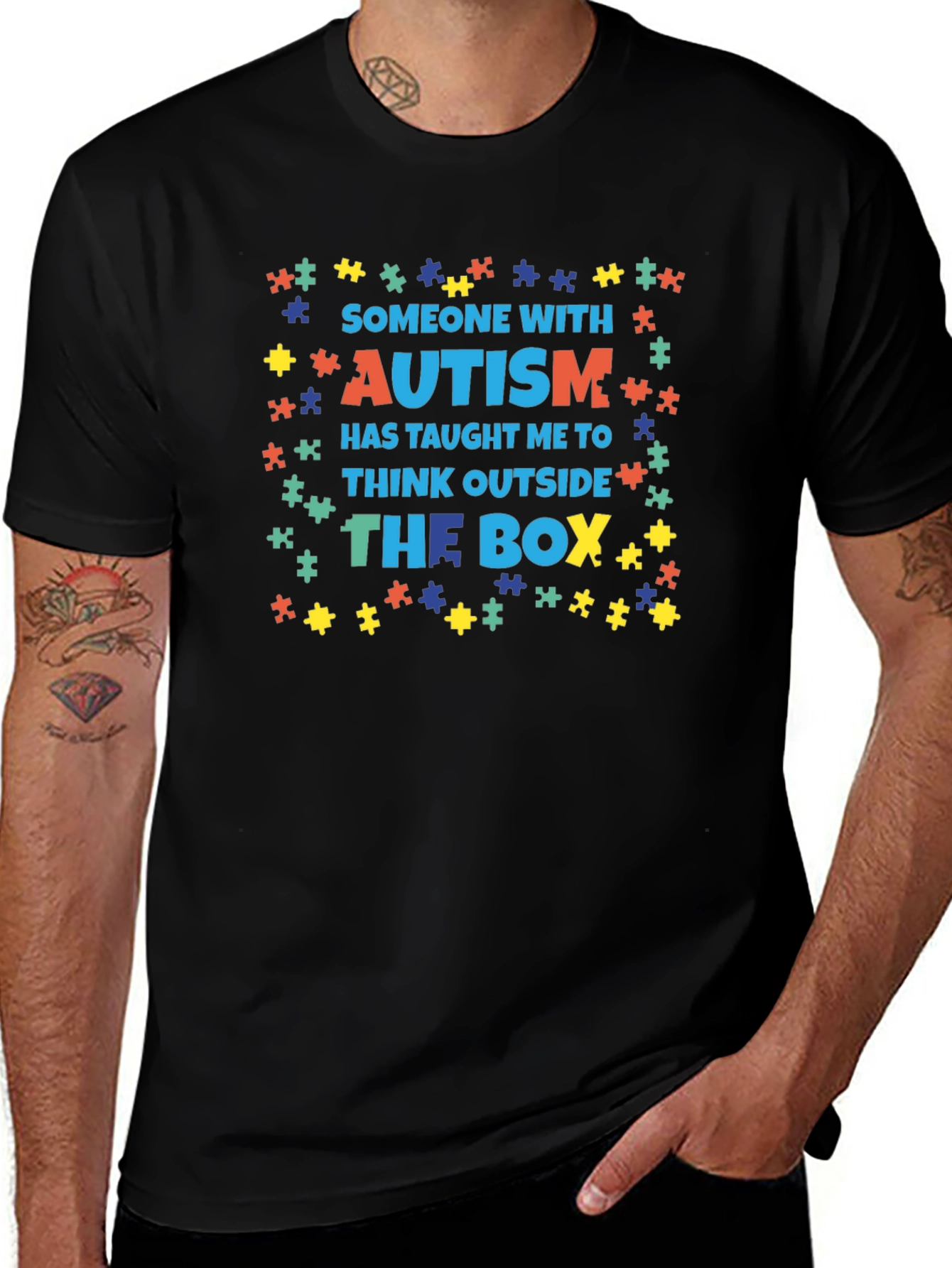 Autism Awareness T-Shirt - Think Outside The Box