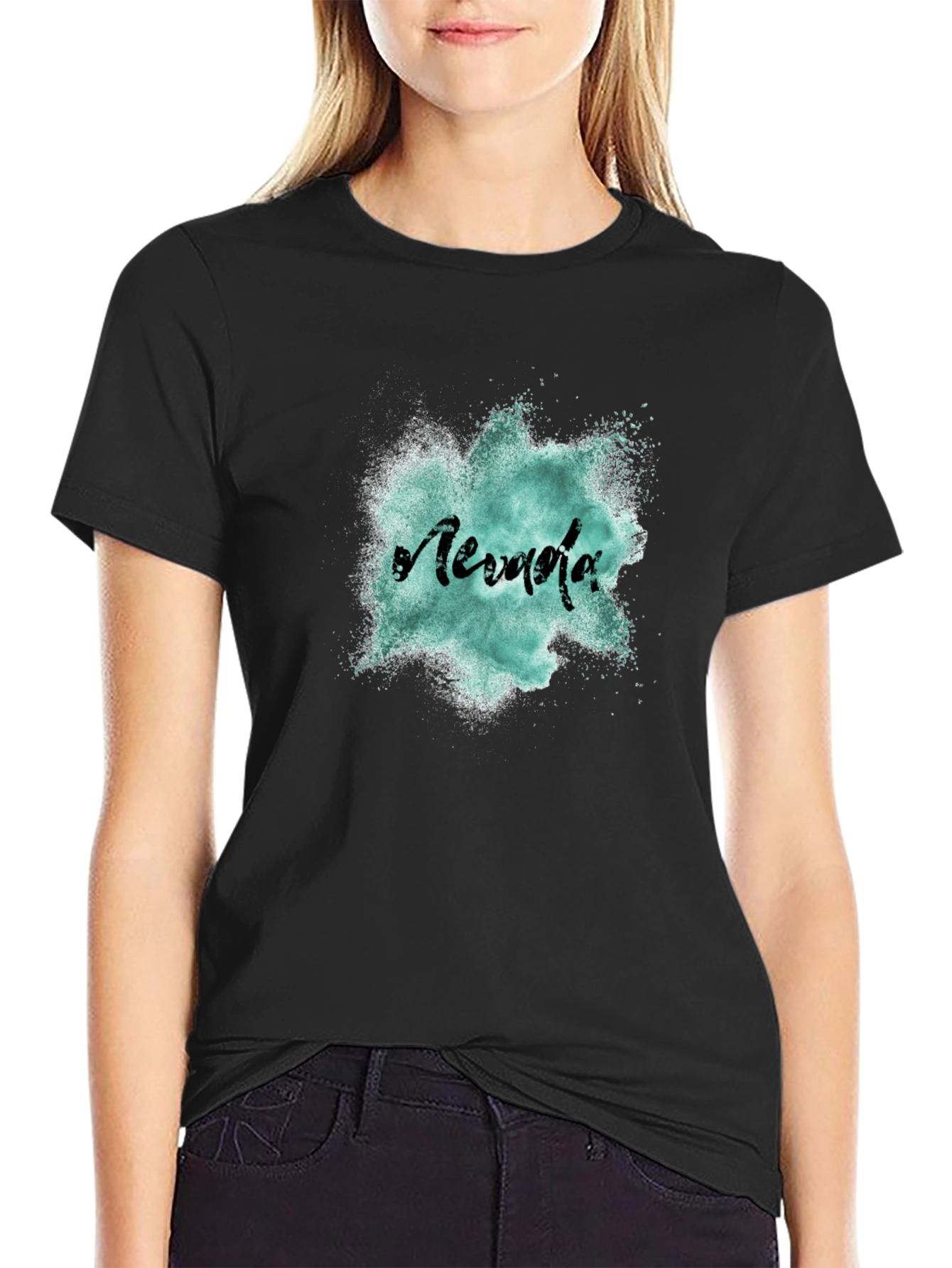 Nevada Graphic Print Mens Black T-Shirt