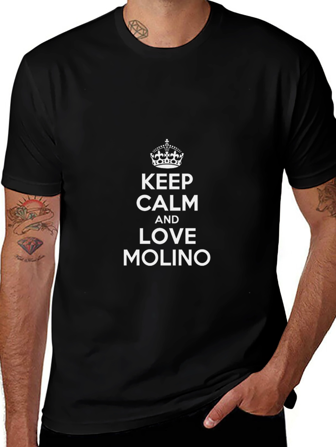 Keep Calm and Love MOLINO Black T-Shirt