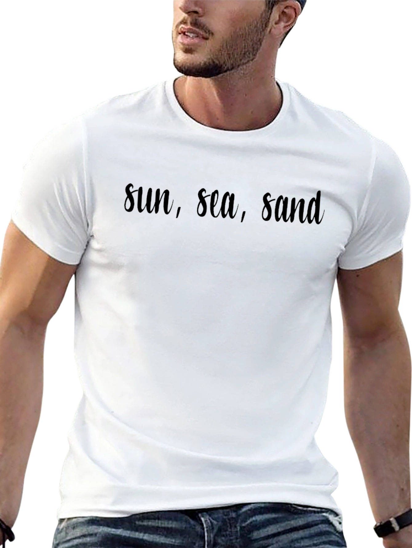 Sun Sea Sand Black T-Shirt