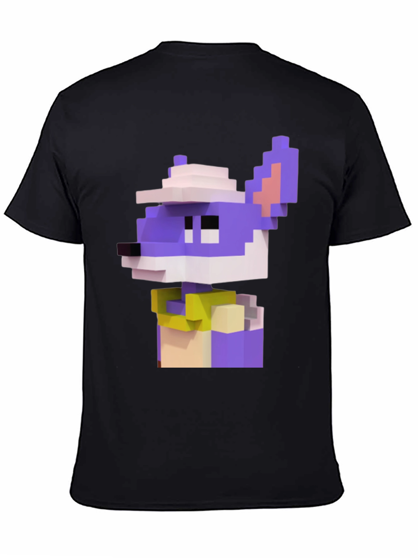 Pixel Art Character Graphic Tee - Black T-Shirt