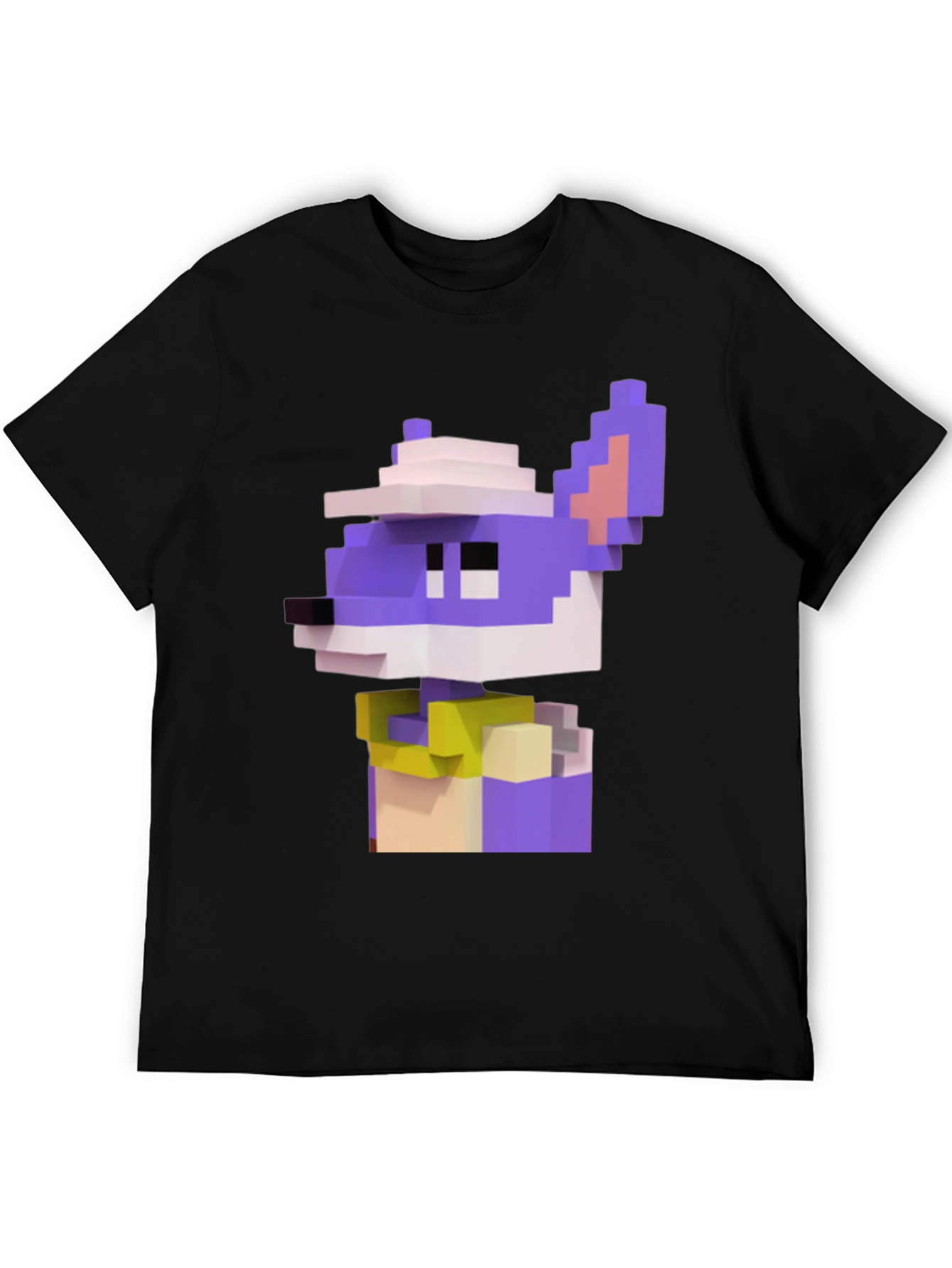 Pixel Art Character Graphic Tee - Black T-Shirt