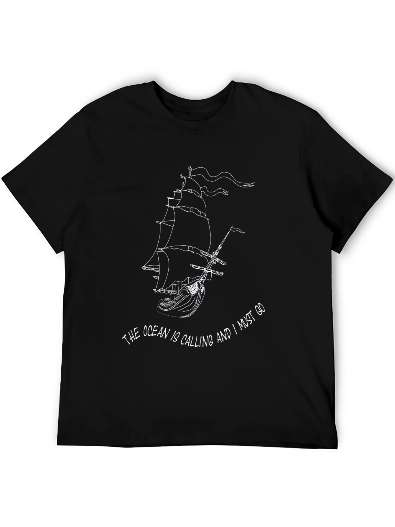 Ocean Calling Tee - Black Graphic T-Shirt