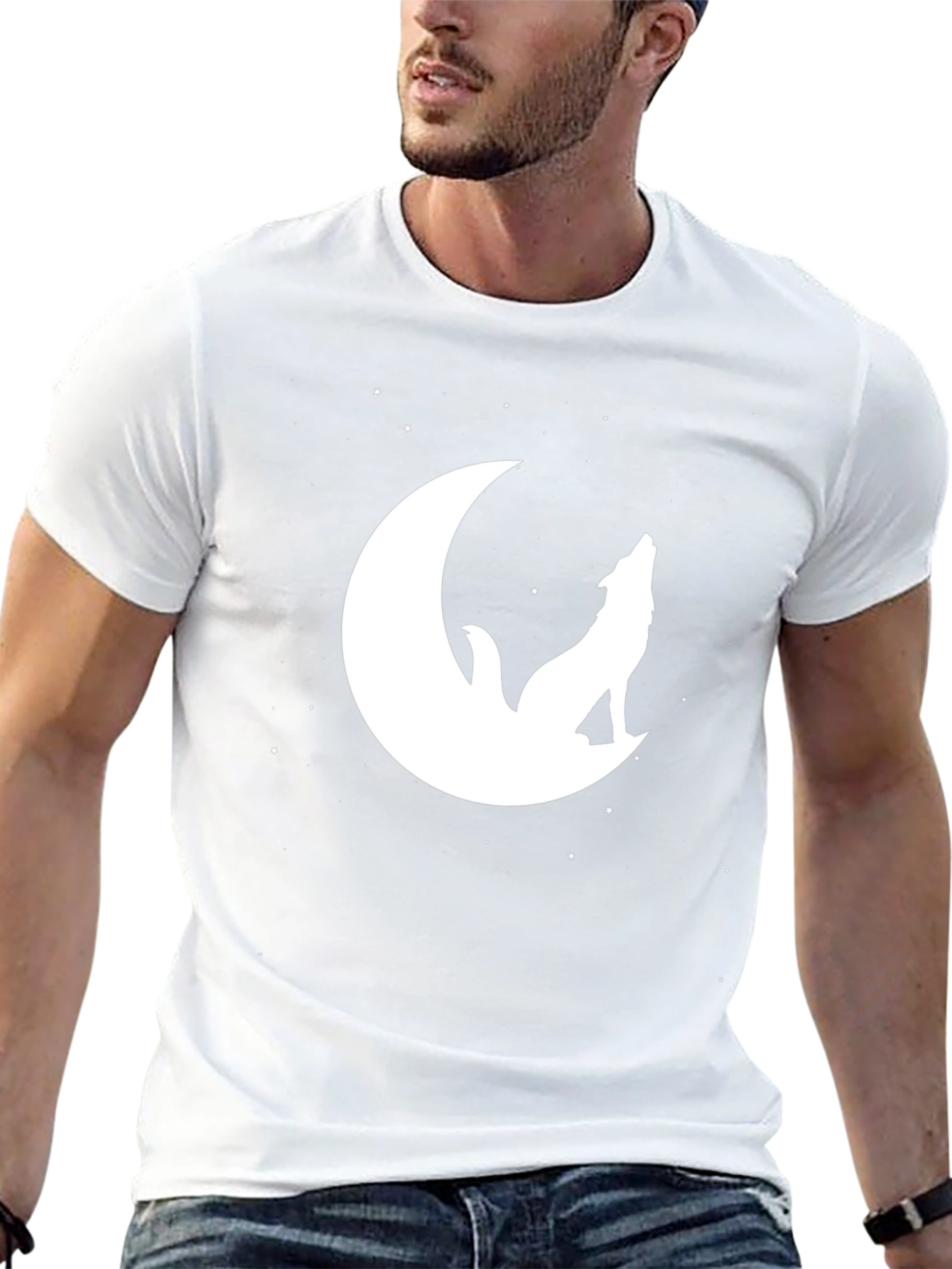Wolf Moon Graphic Tee - Mens Black T-Shirt