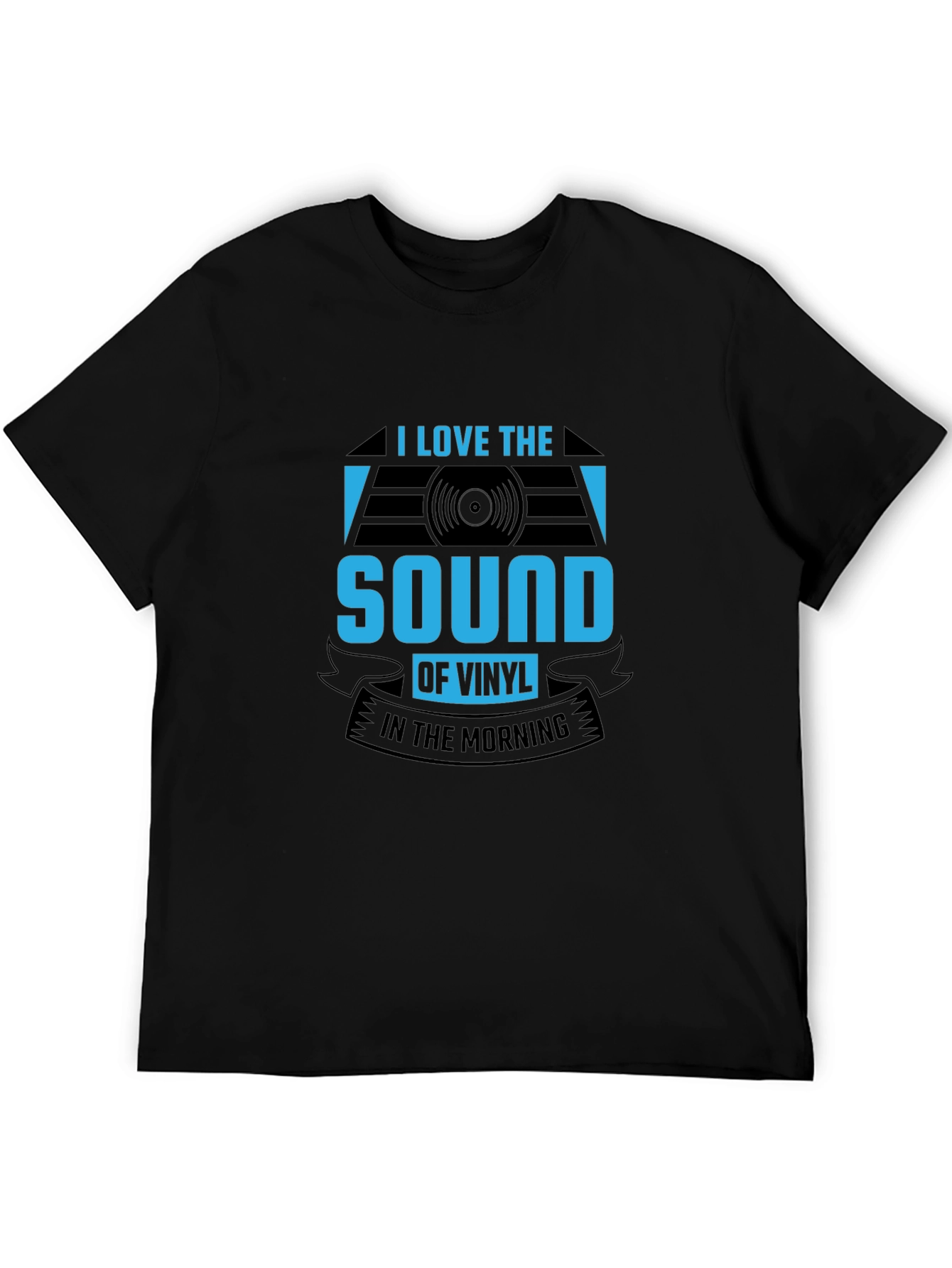 I Love The Sound of Vinyl T-Shirt - Black
