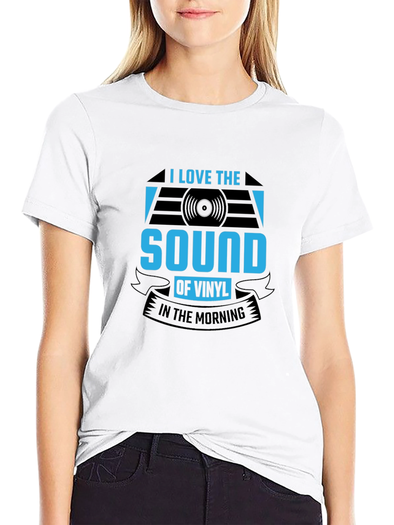 I Love The Sound of Vinyl T-Shirt - Black