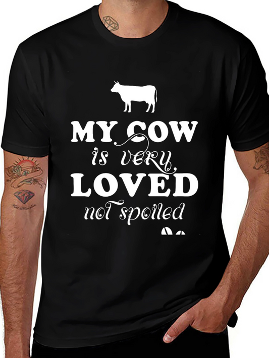 My Cow Is Very Loved Black T-Shirt