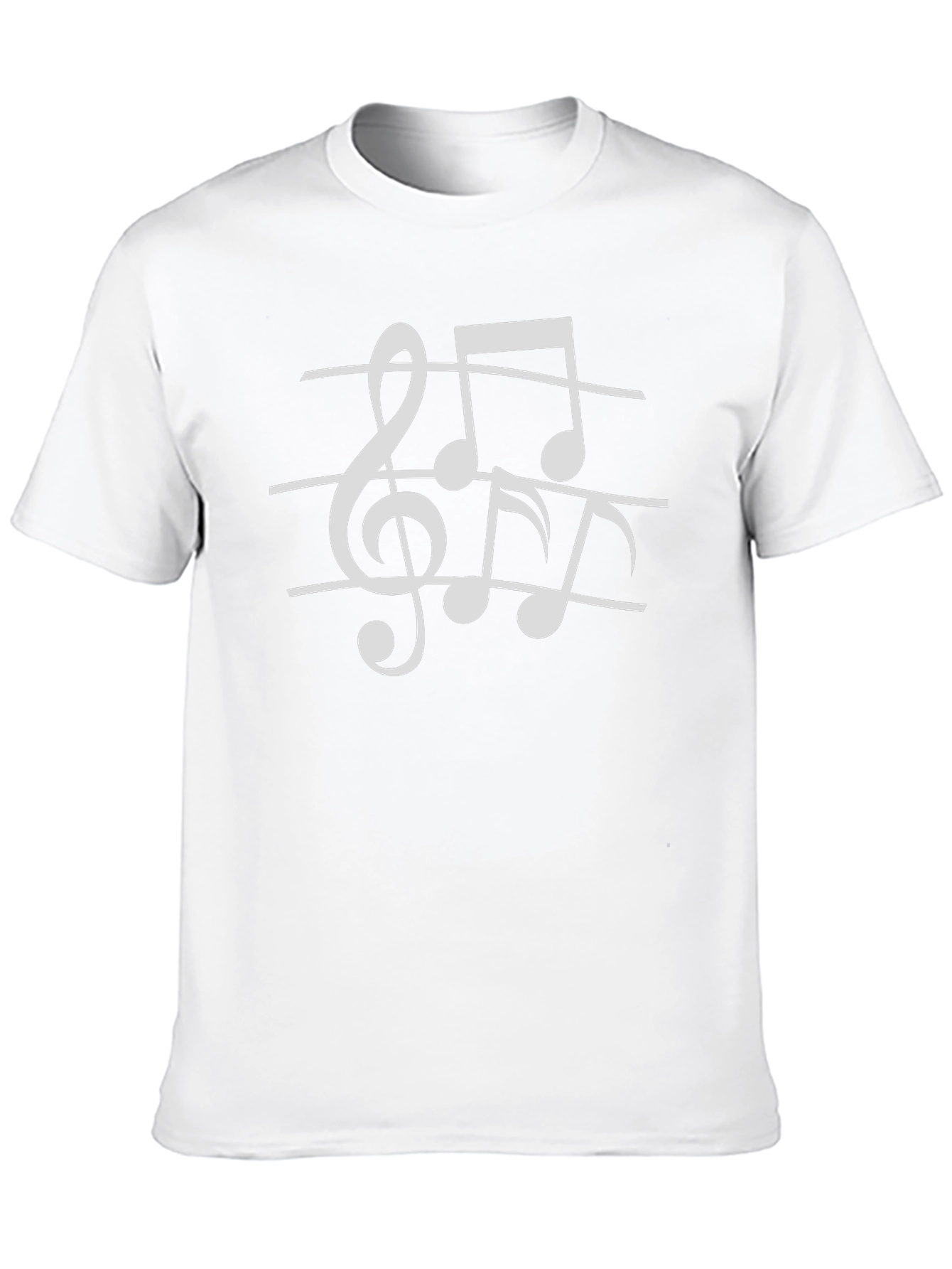 Musical Notes Graphic Black T-Shirt