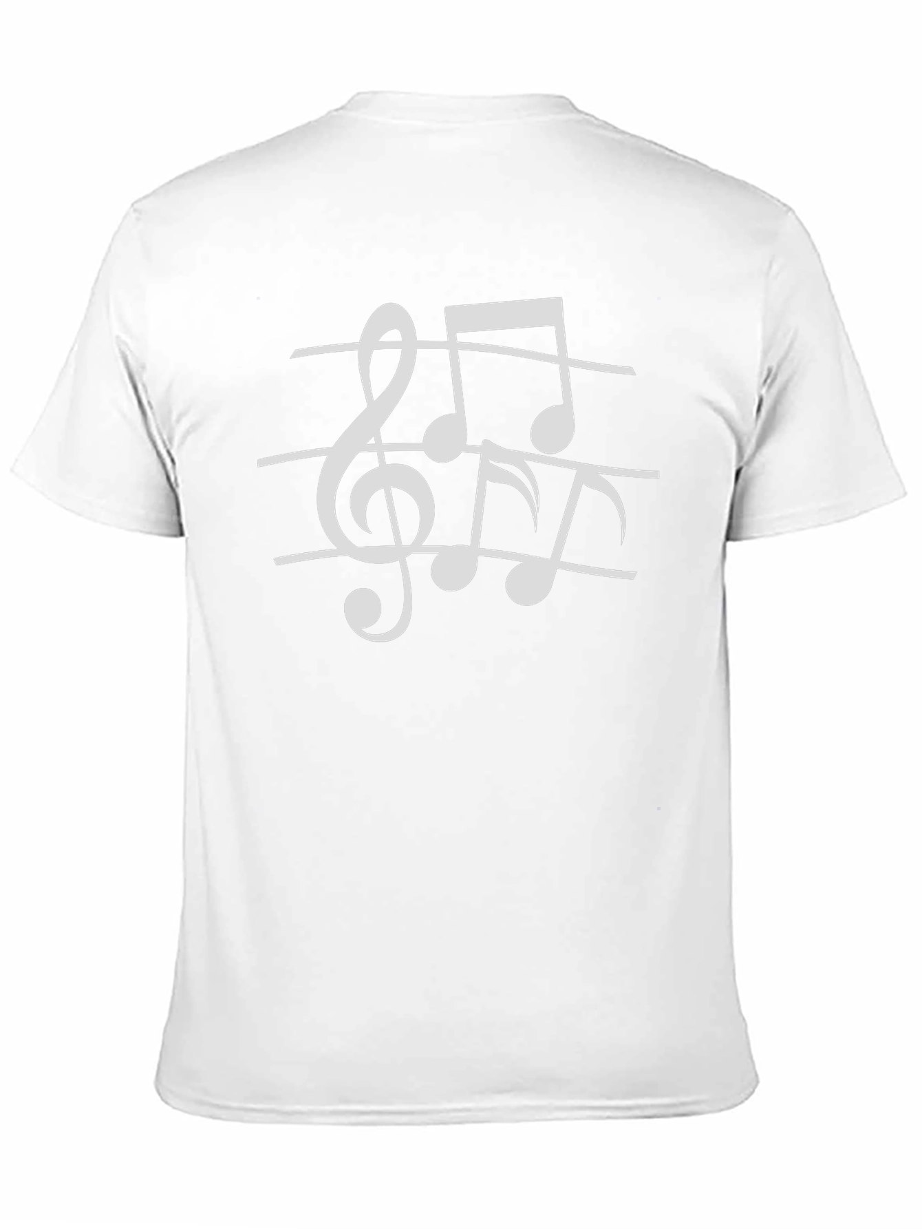 Musical Notes Graphic Black T-Shirt