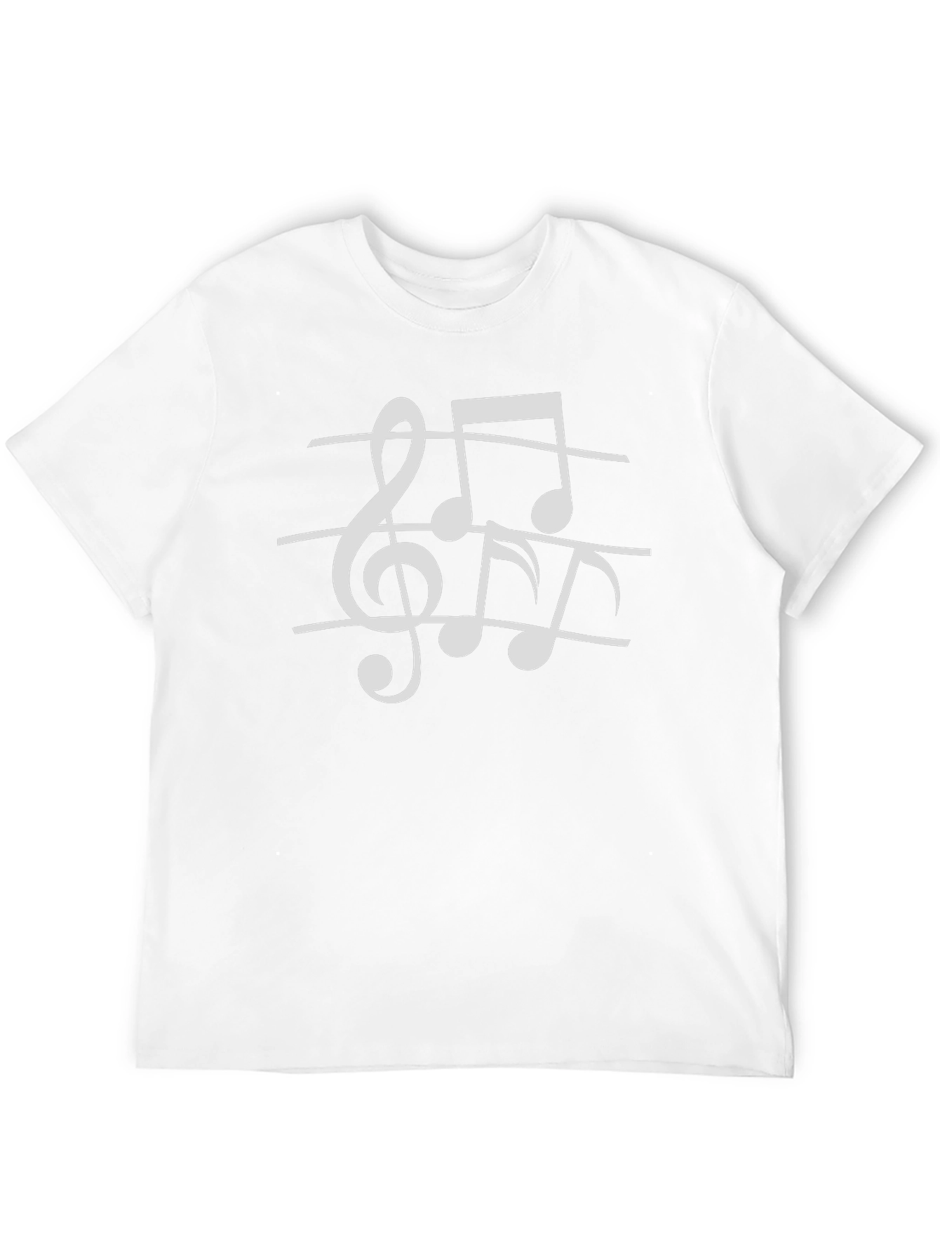 Musical Notes Graphic Black T-Shirt