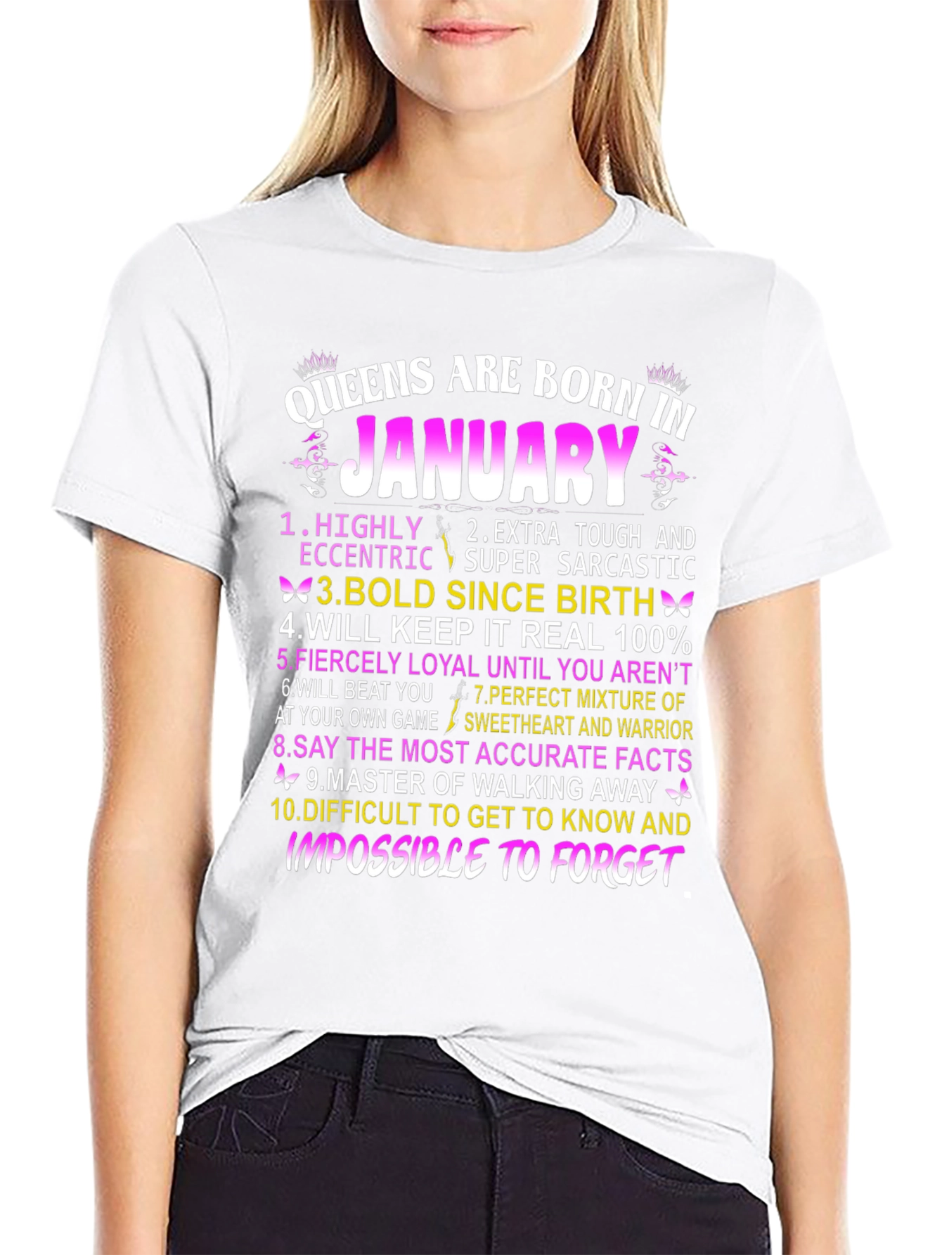 Queens Born in January Graphic T-Shirt