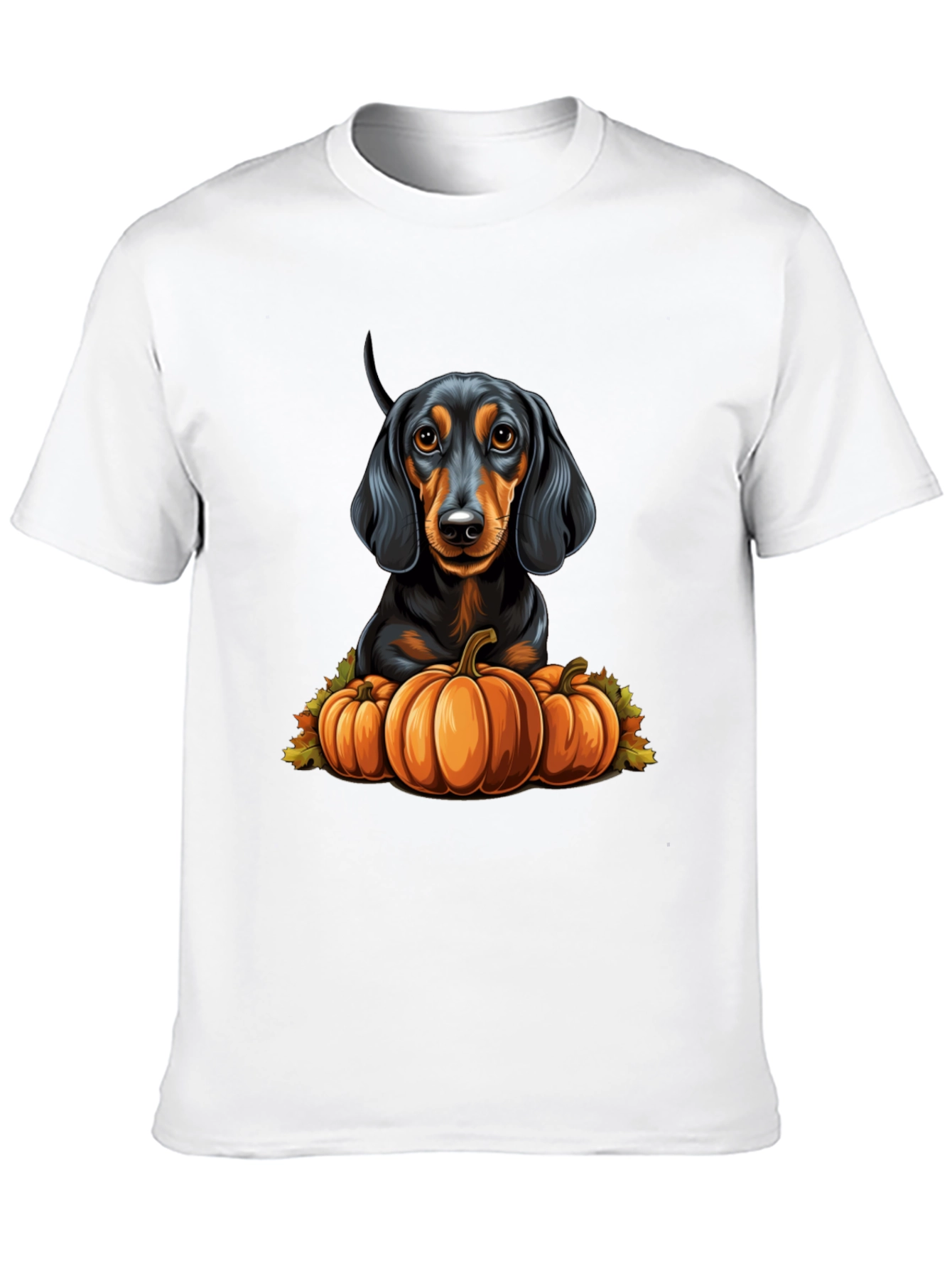 Dachshund Pumpkin T-Shirt - Autumn Dog Tee
