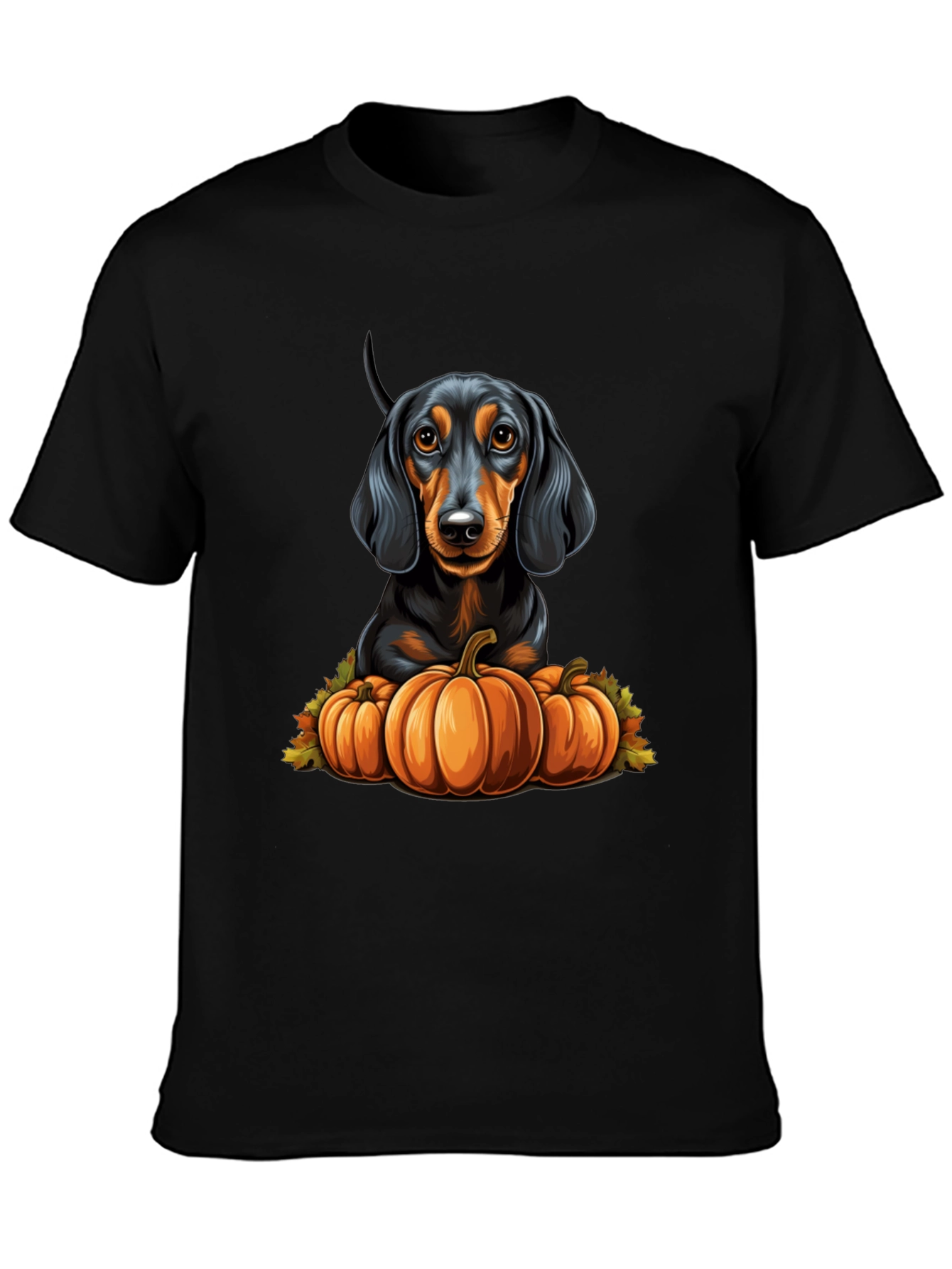 Dachshund Pumpkin T-Shirt - Autumn Dog Tee