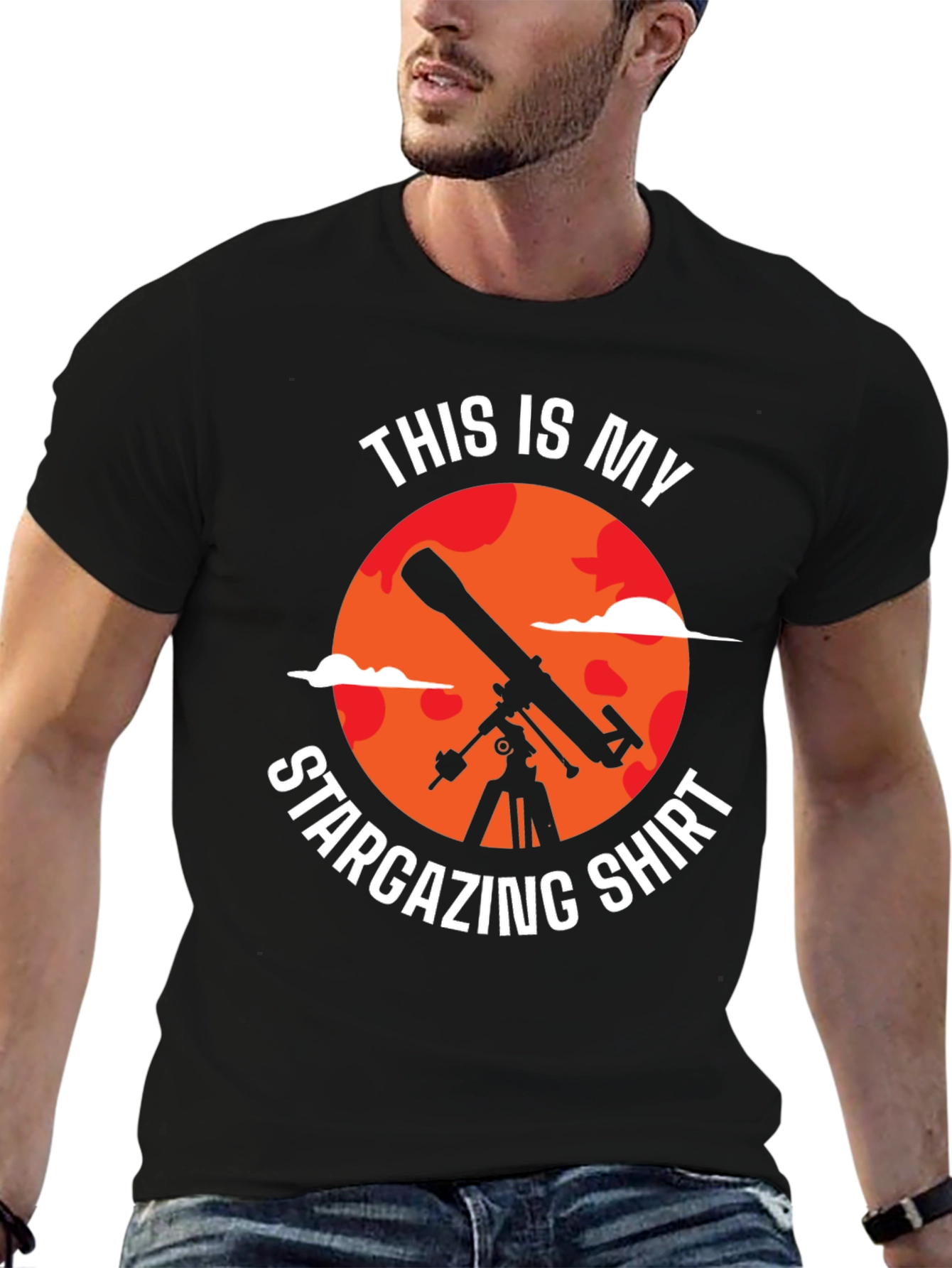 Stargazing Shirt - Telescope Graphic Tee