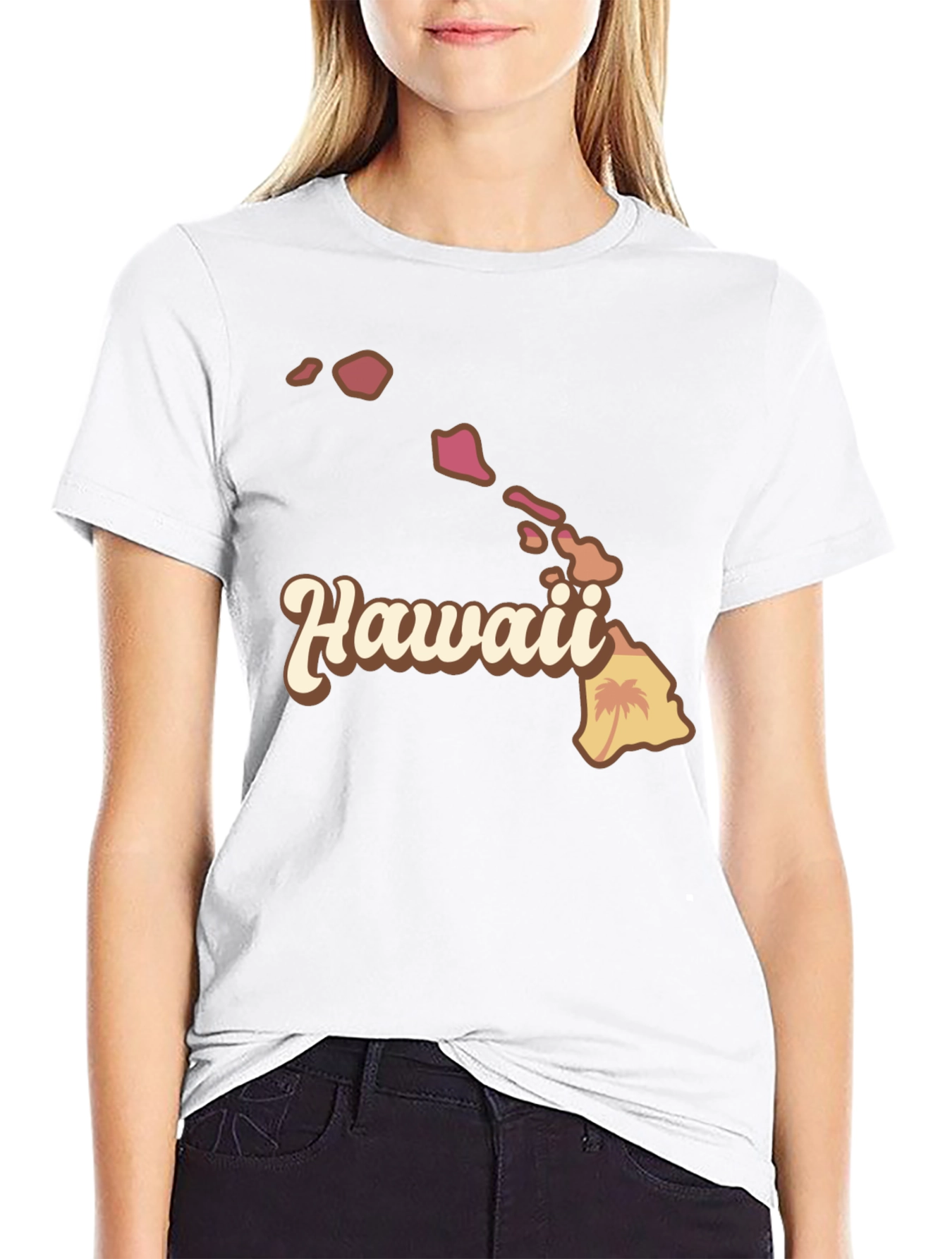 Hawaii Islands Graphic Tee - Soft Cotton Blend