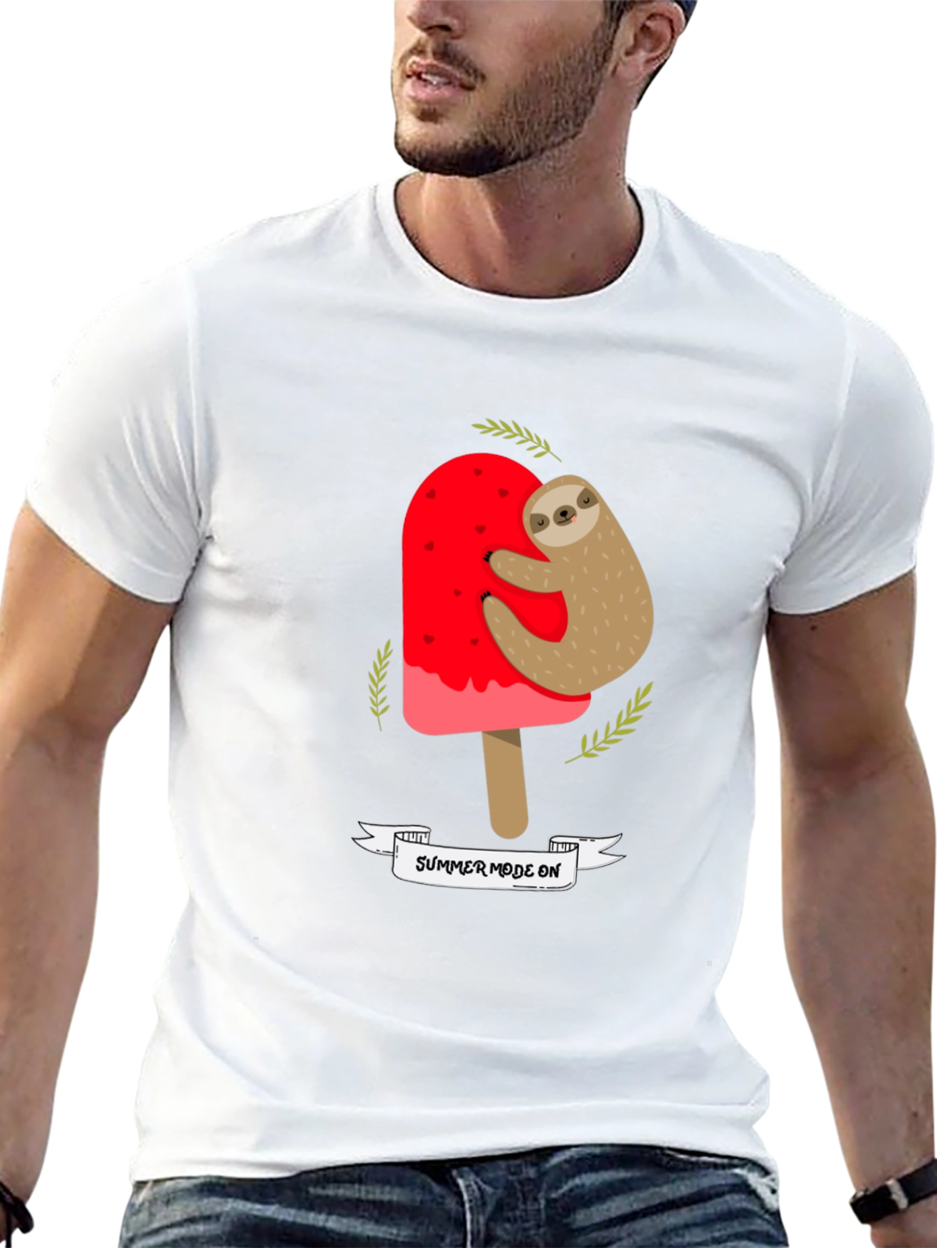 Sloth Summer Mode On Graphic T-Shirt
