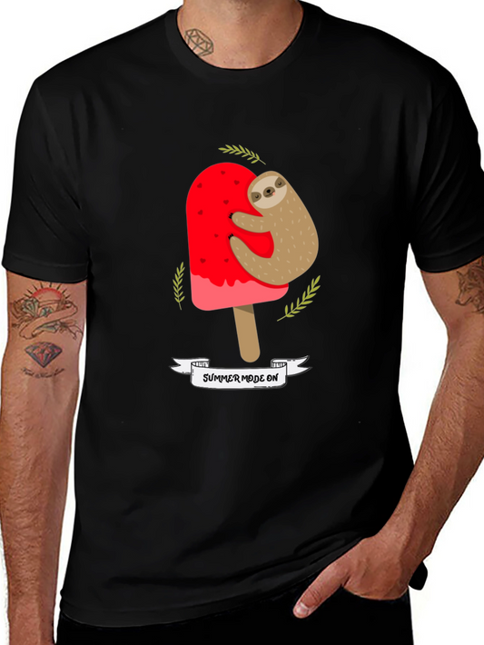 Sloth Summer Mode On Graphic T-Shirt