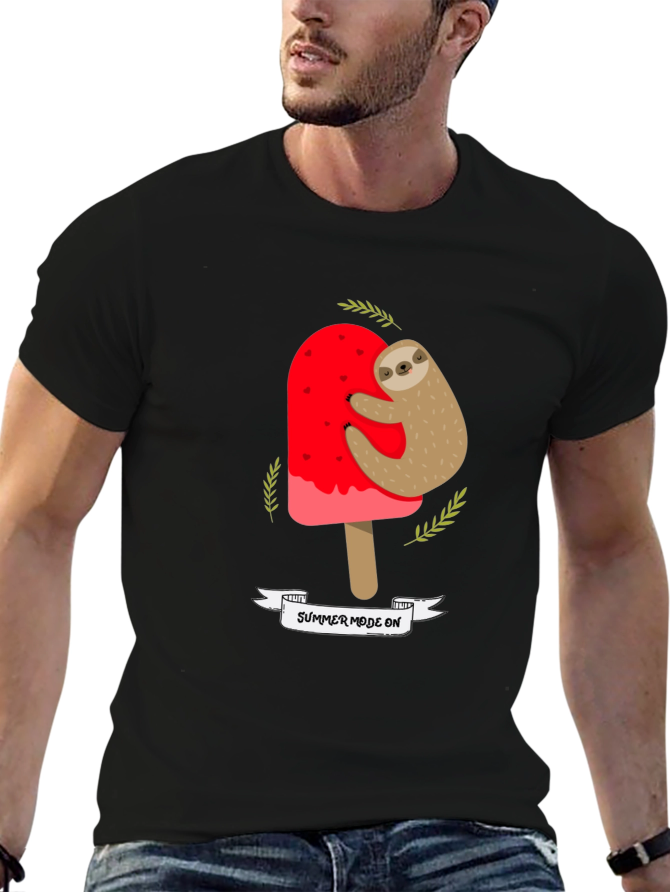 Sloth Summer Mode On Graphic T-Shirt