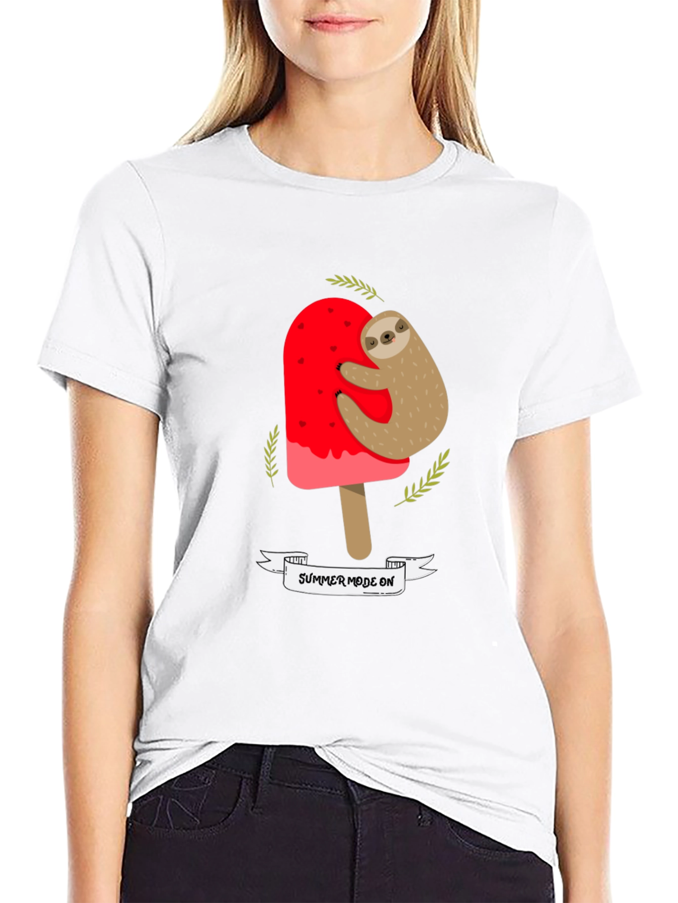 Sloth Summer Mode On Graphic T-Shirt