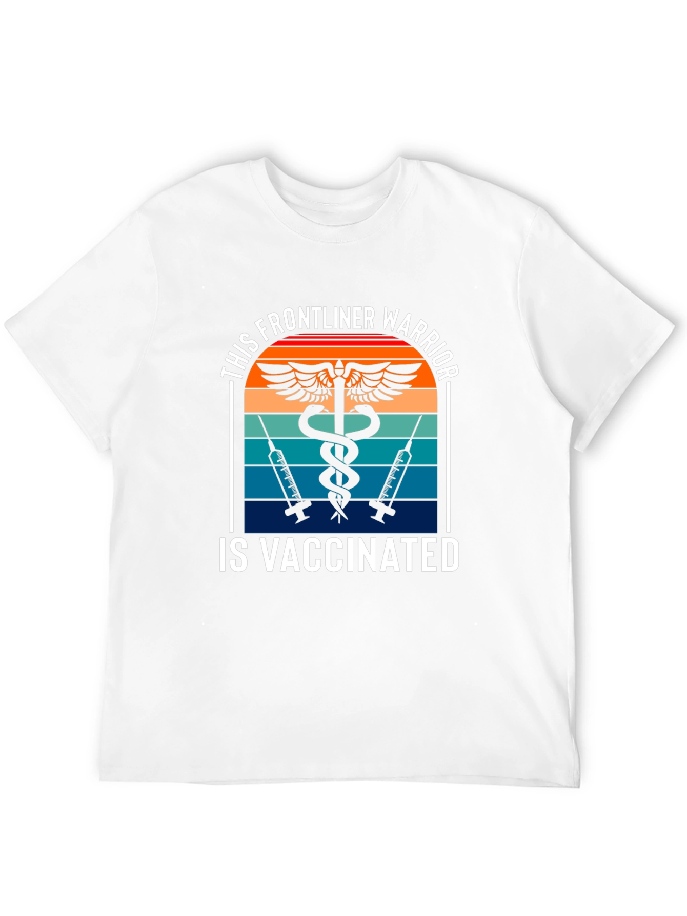 Vaccinated Frontliner Warrior Graphic Tee