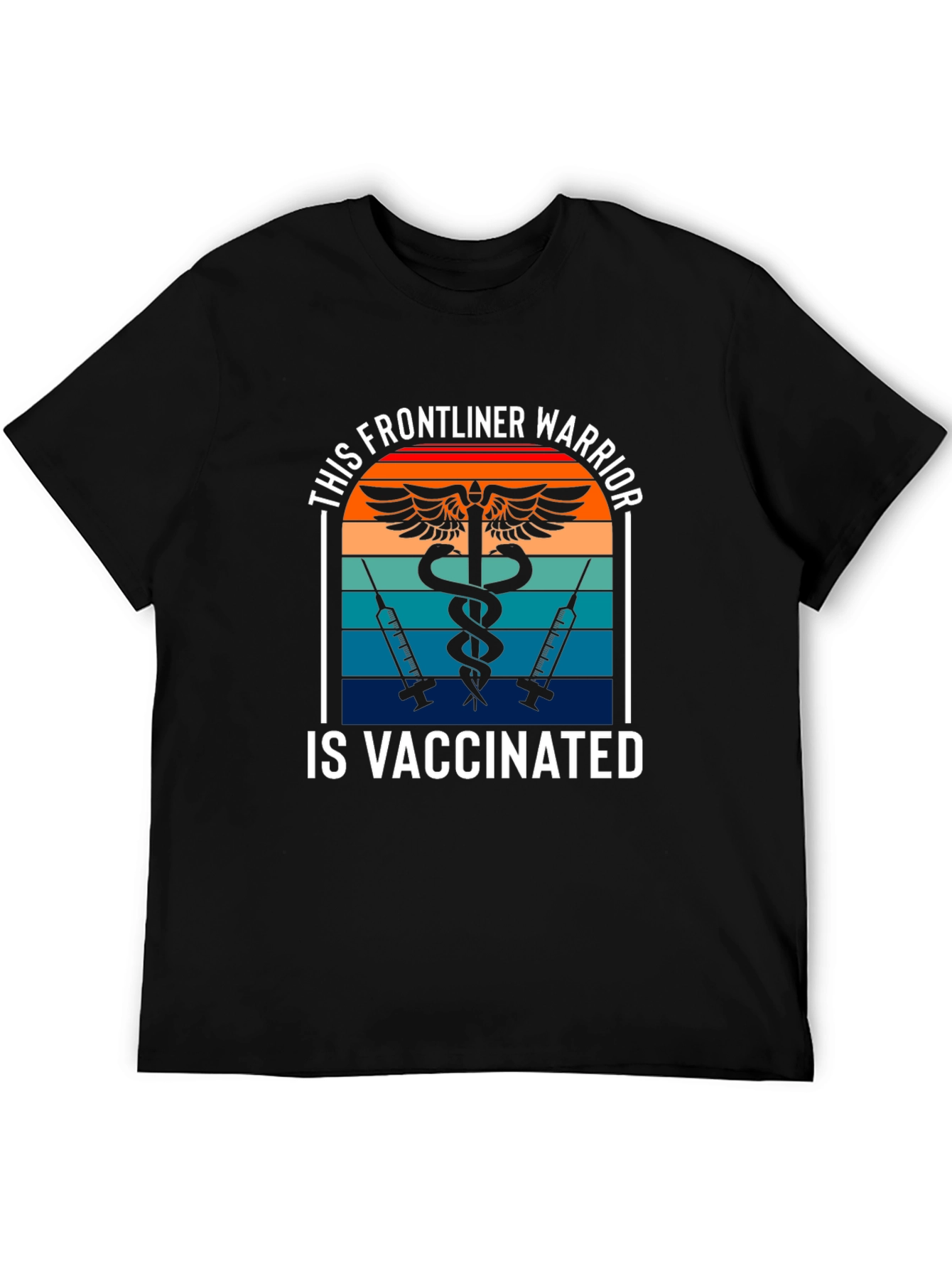 Vaccinated Frontliner Warrior Graphic Tee