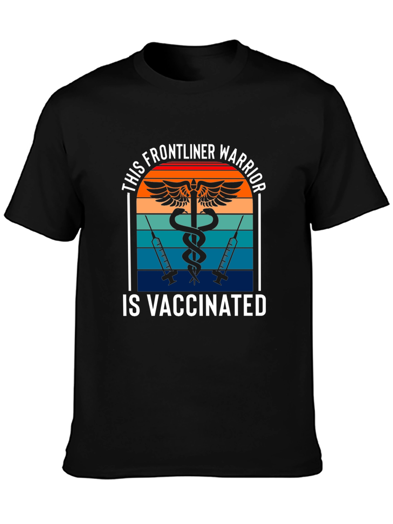 Vaccinated Frontliner Warrior Graphic Tee