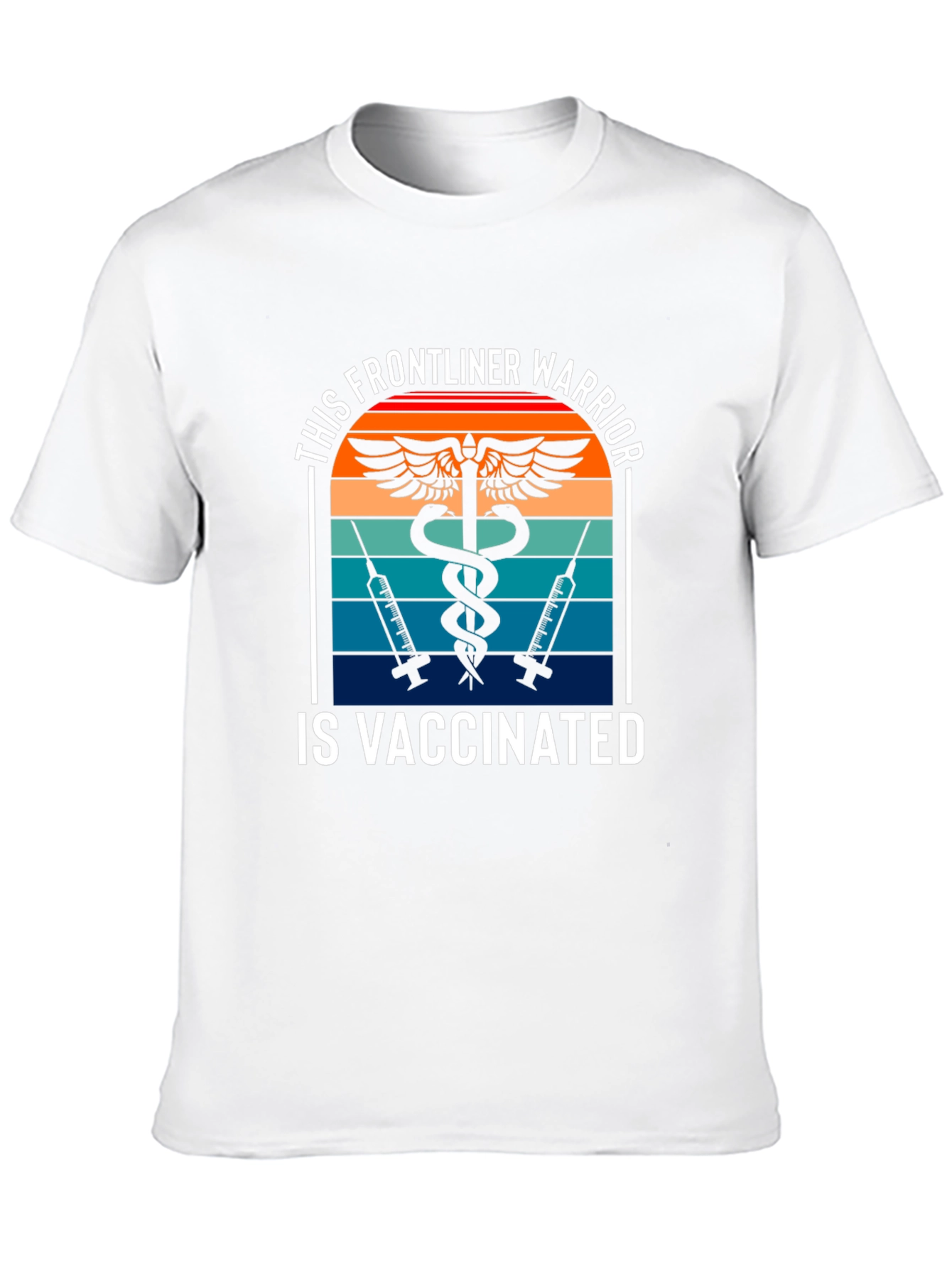 Vaccinated Frontliner Warrior Graphic Tee
