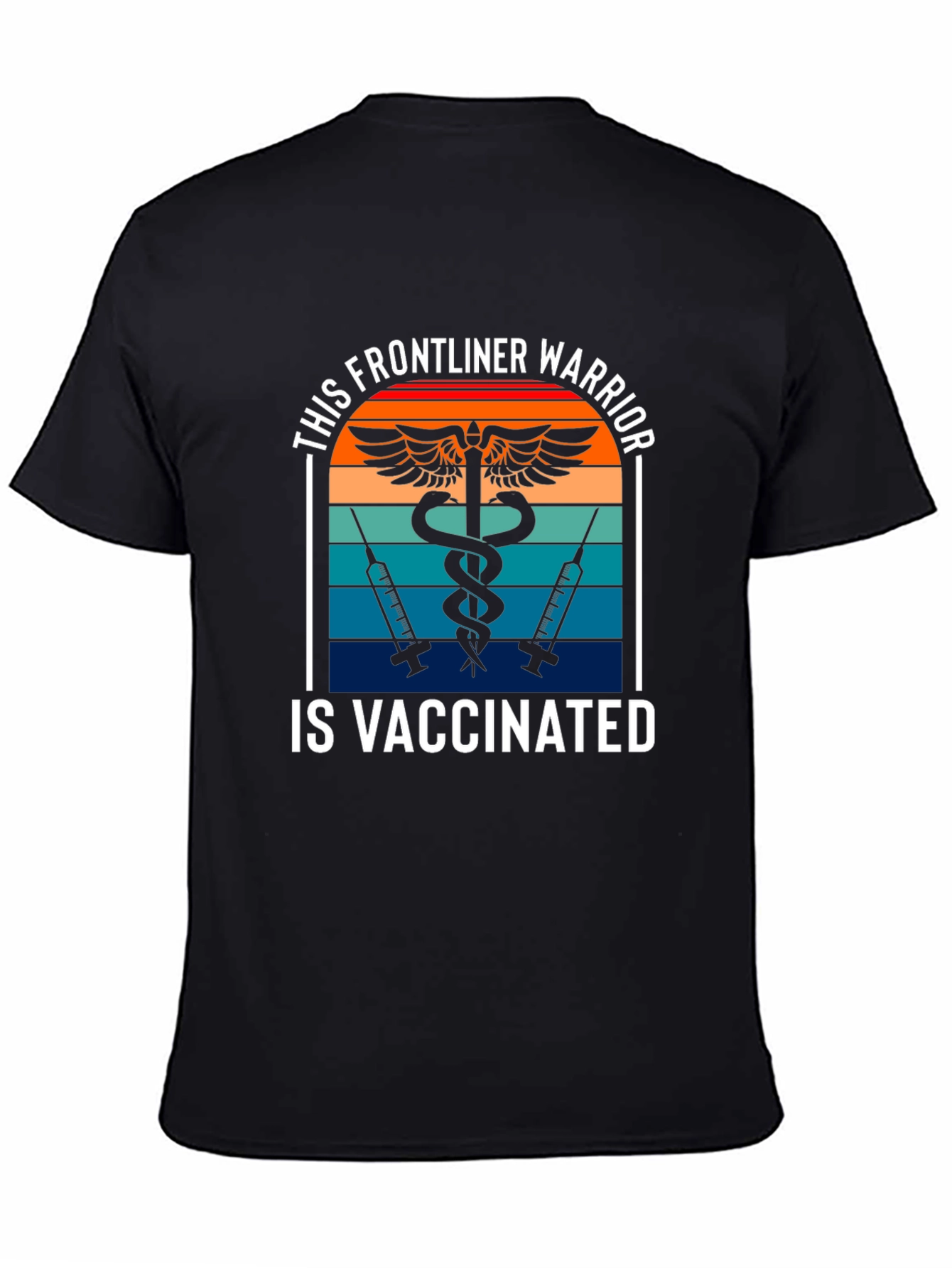 Vaccinated Frontliner Warrior Graphic Tee