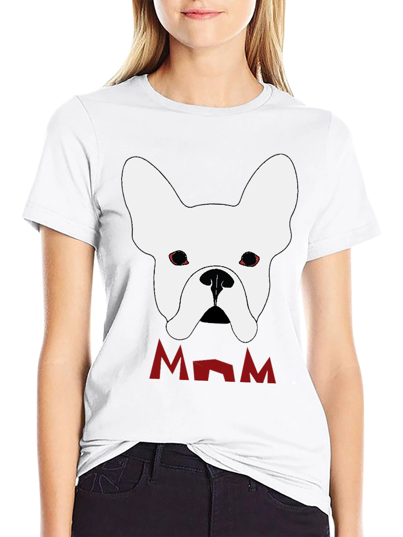 French Bulldog Mom Black T-Shirt