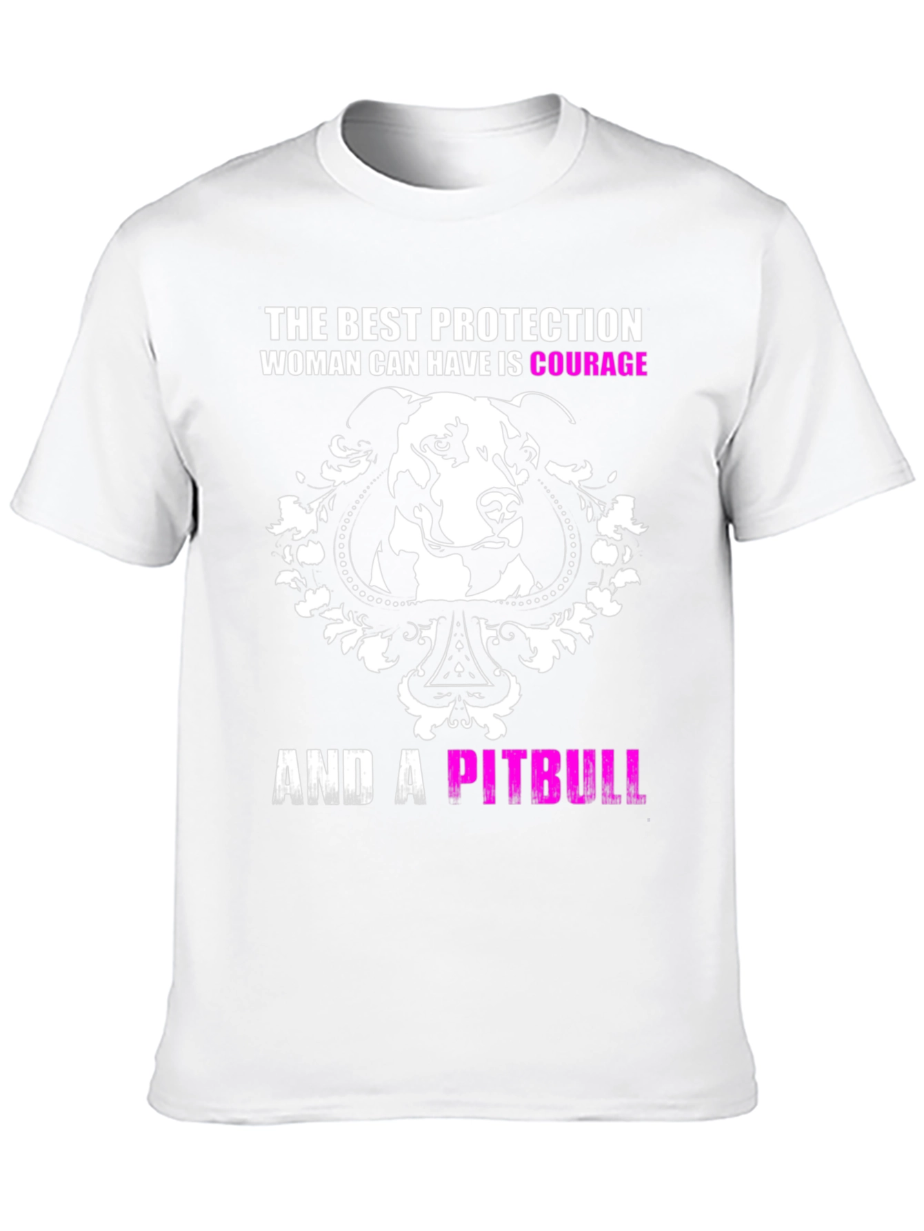 Courage and a Pitbull Black Graphic T-Shirt