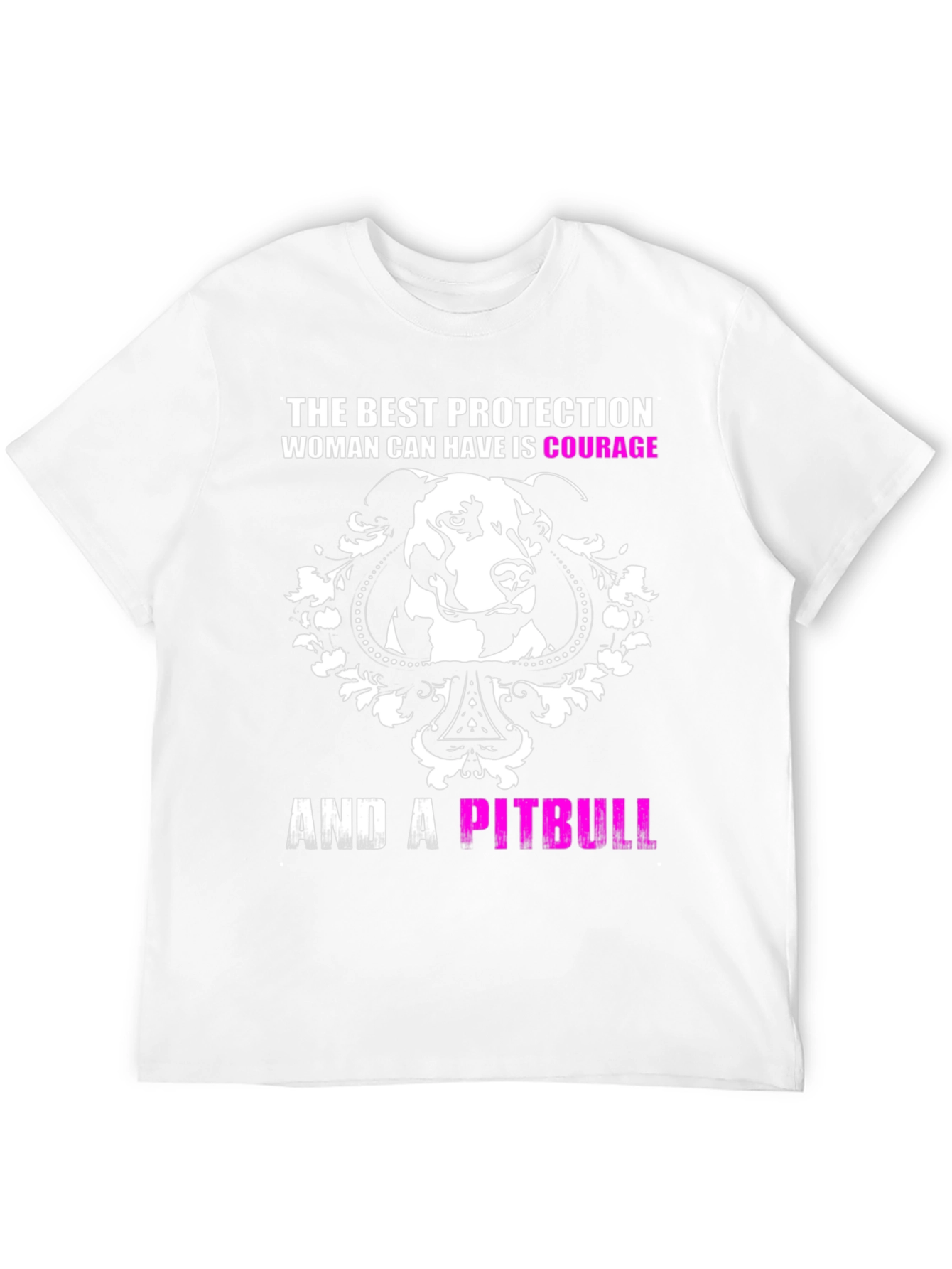 Courage and a Pitbull Black Graphic T-Shirt