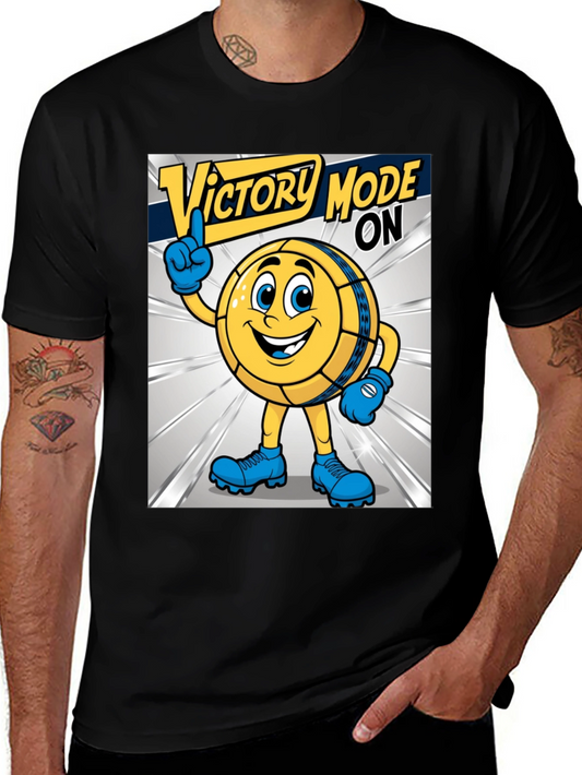 Victory Mode On Graphic Tee - Novelty Cartoon T-Shirt