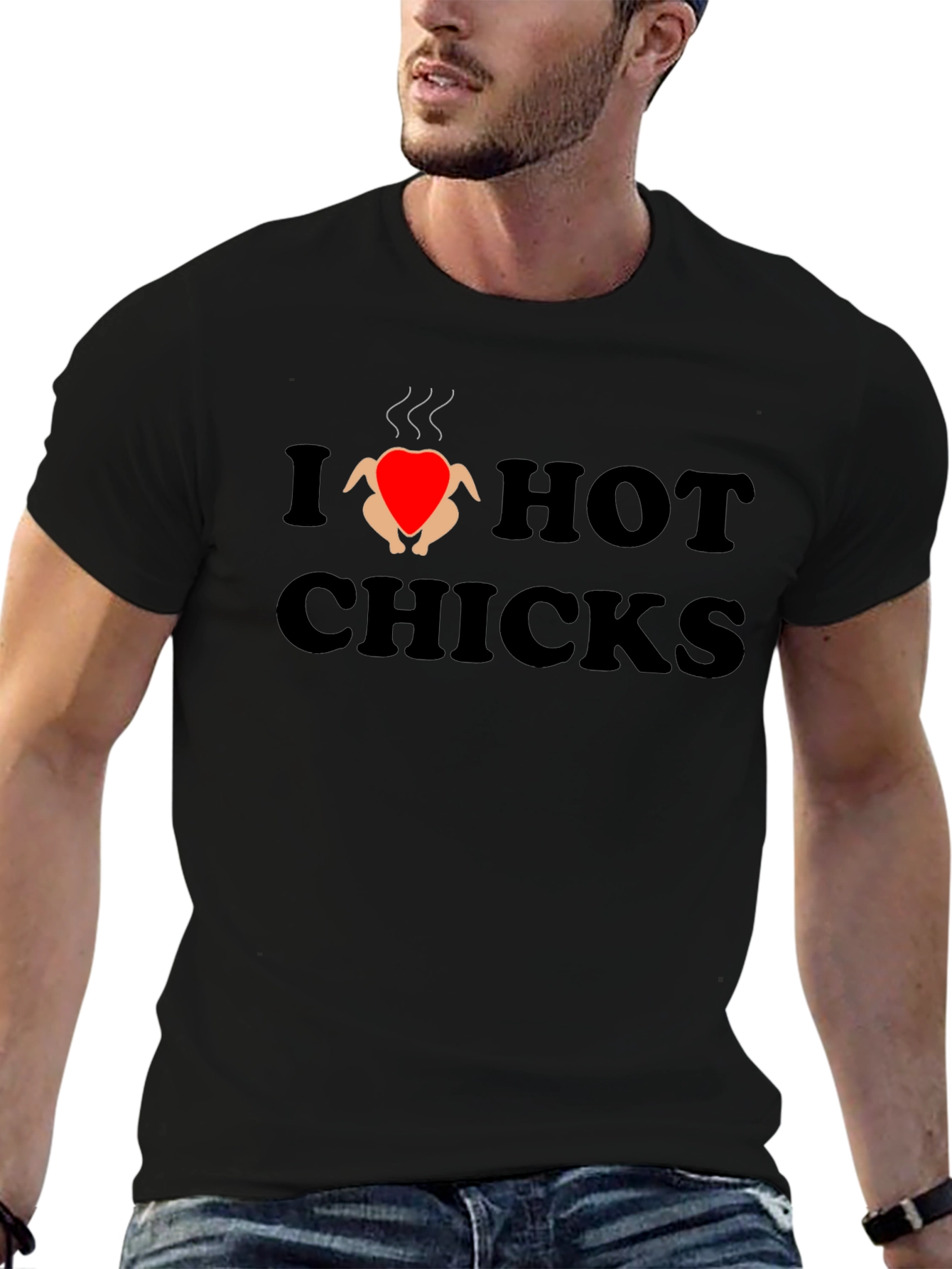 I Love Hot Chicks Graphic Tee