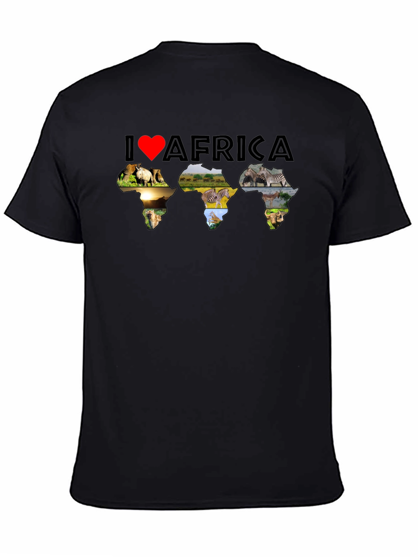 I Love Africa T-Shirt Black