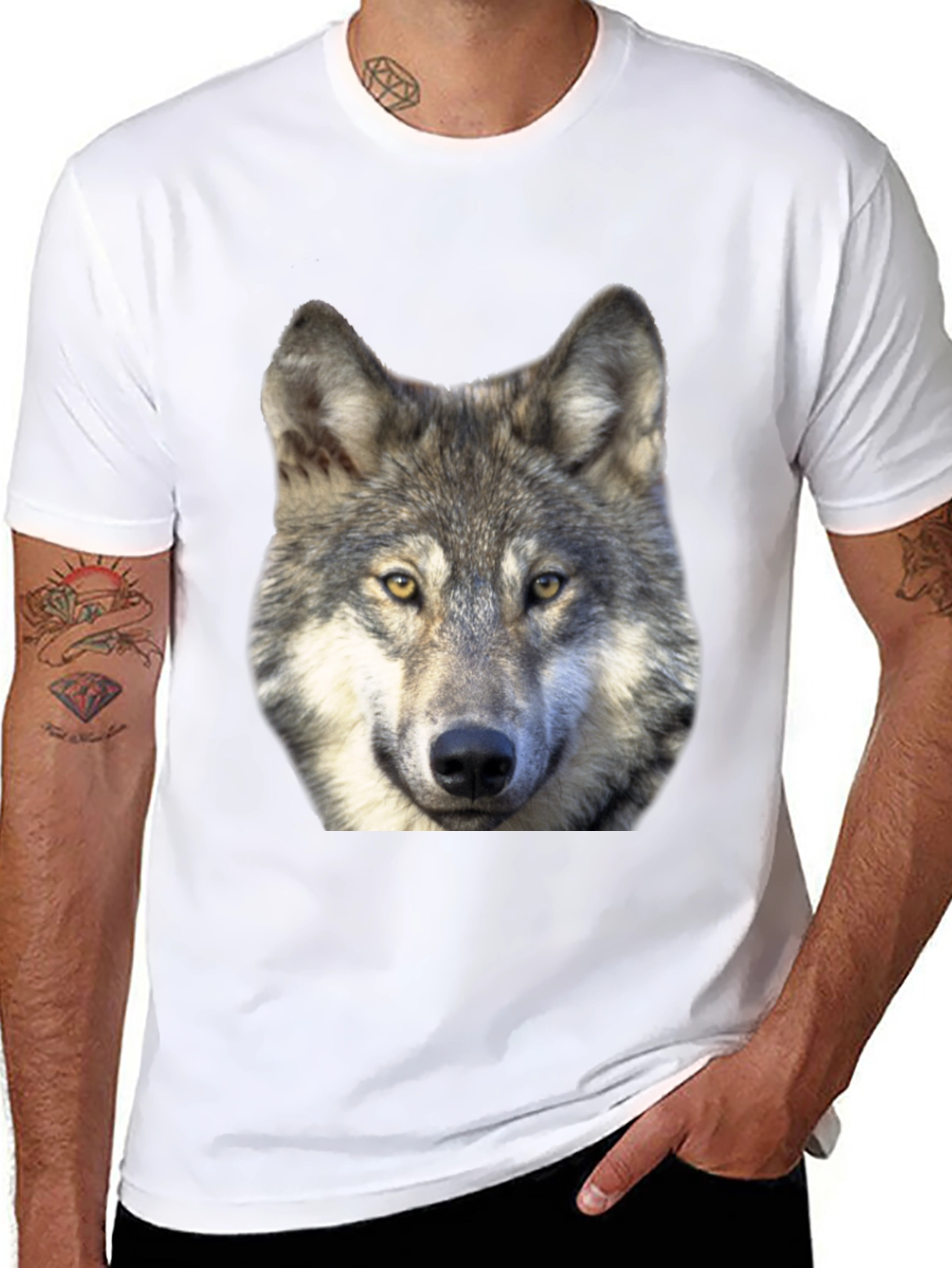 Wolf Graphic Tee - Mens Black T-Shirt