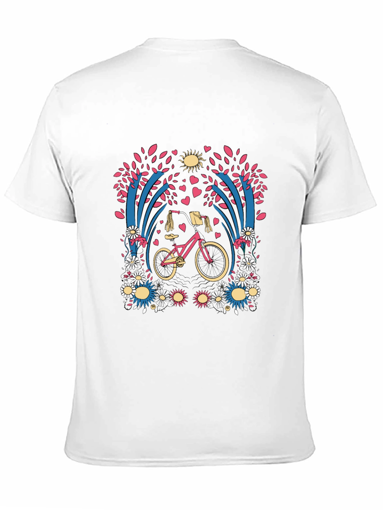 Floral Bicycle Graphic T-Shirt
