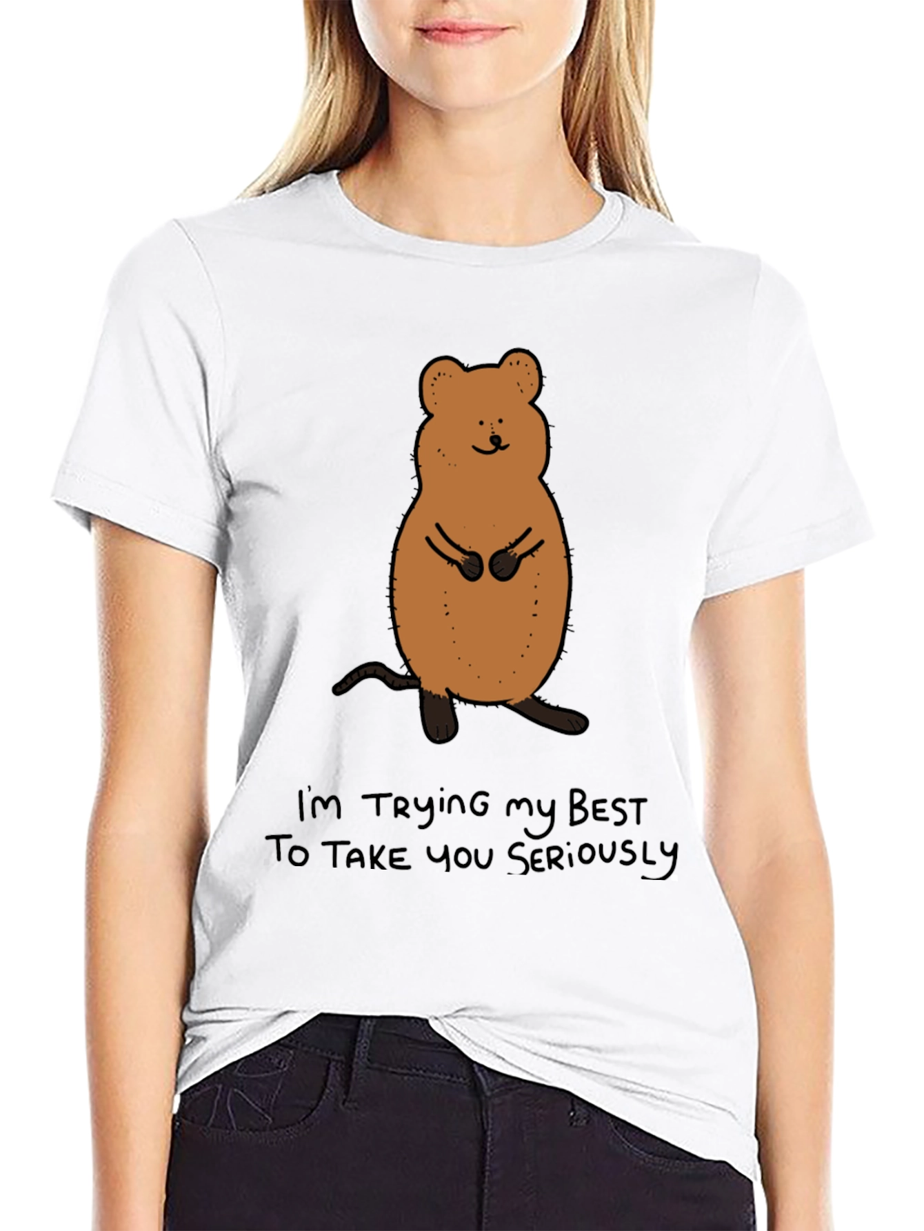 Funny Quokka T-Shirt - Im Trying My Best