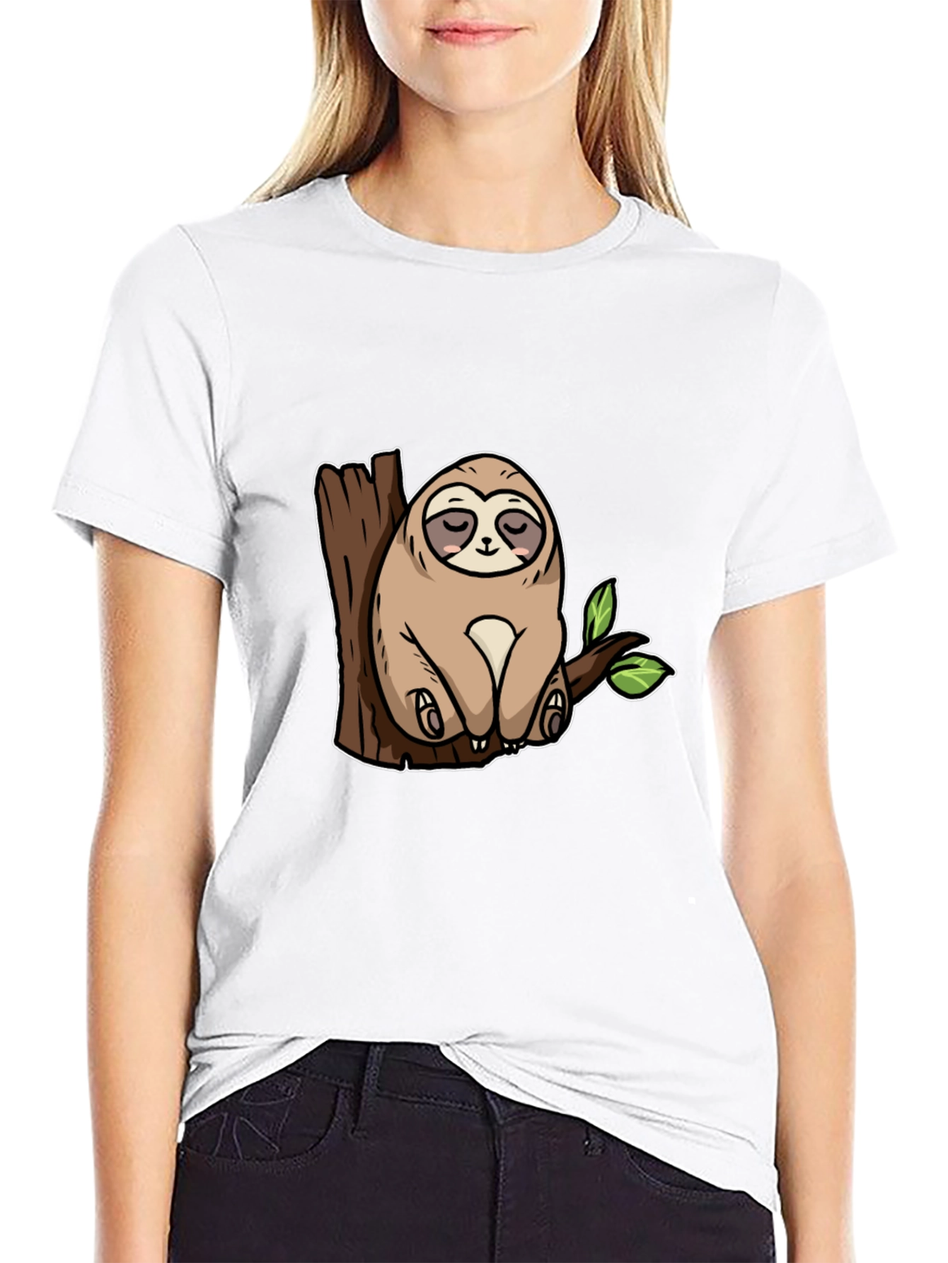 Sloth on Tree T-Shirt - Cute Animal Tee