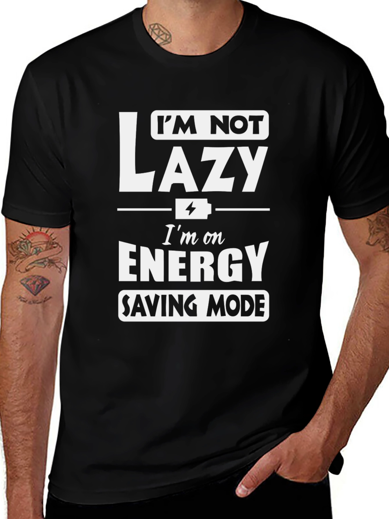 Funny Energy Saving Mode Graphic Tee