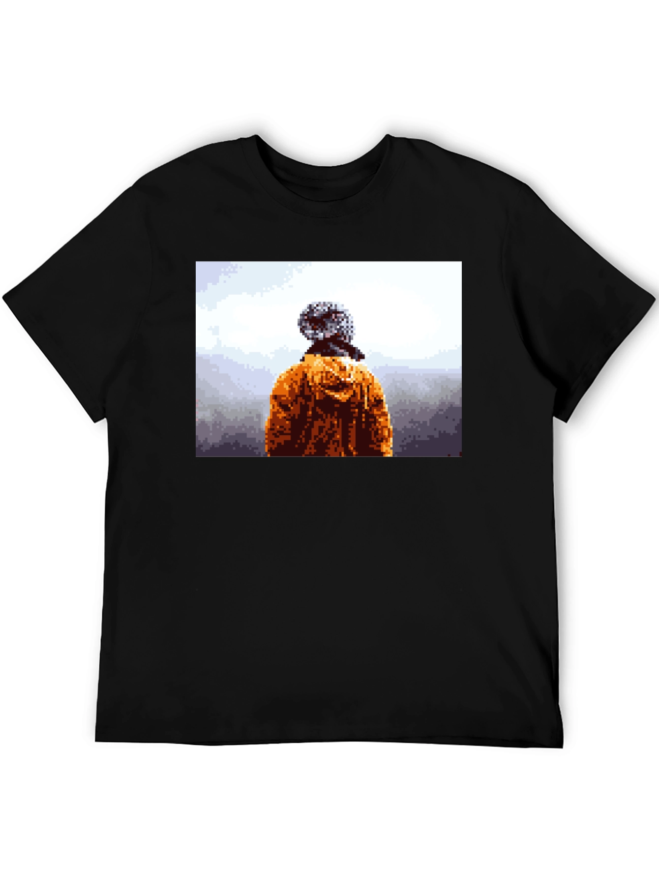 Pixelated Explorer Black T-Shirt