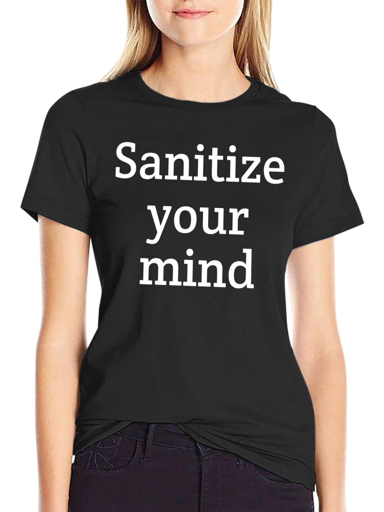 Sanitize Your Mind Graphic Tee - Black T-Shirt